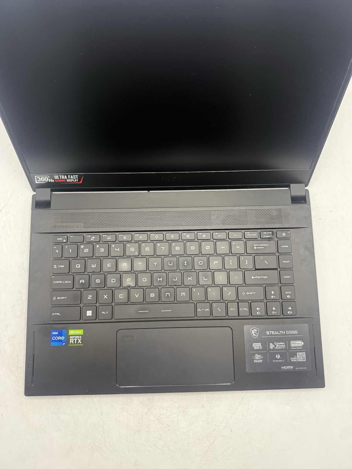 MSI Stealth GS66 12UGS i7-12700H Geforce RTX 3070 TI GPU READ