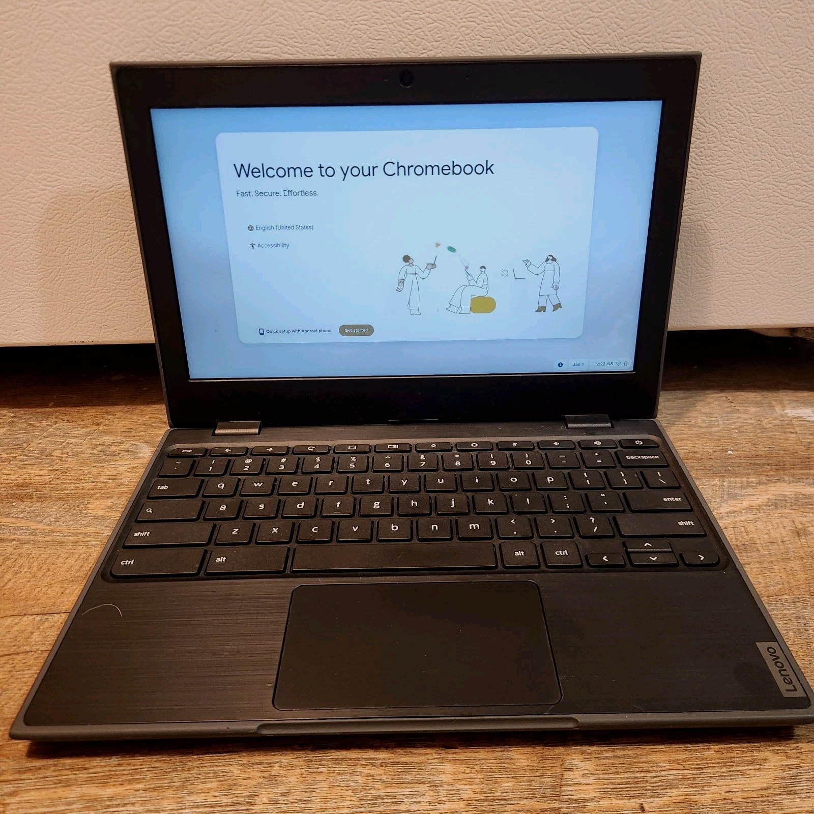 Lenovo 100e Chromebook 2nd Gen MTK 11.6″ 32GB 4GB Laptop Black – Clean & Working