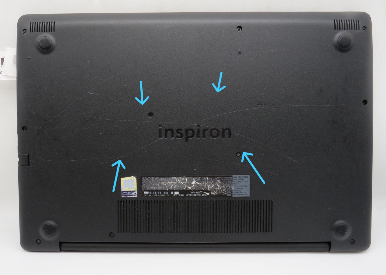 Dell Inspiron 3593-15.6″-i7-1065G7@1.3GHz-8GB RAM-NO STRG/NO OS/NO PWR *READ*