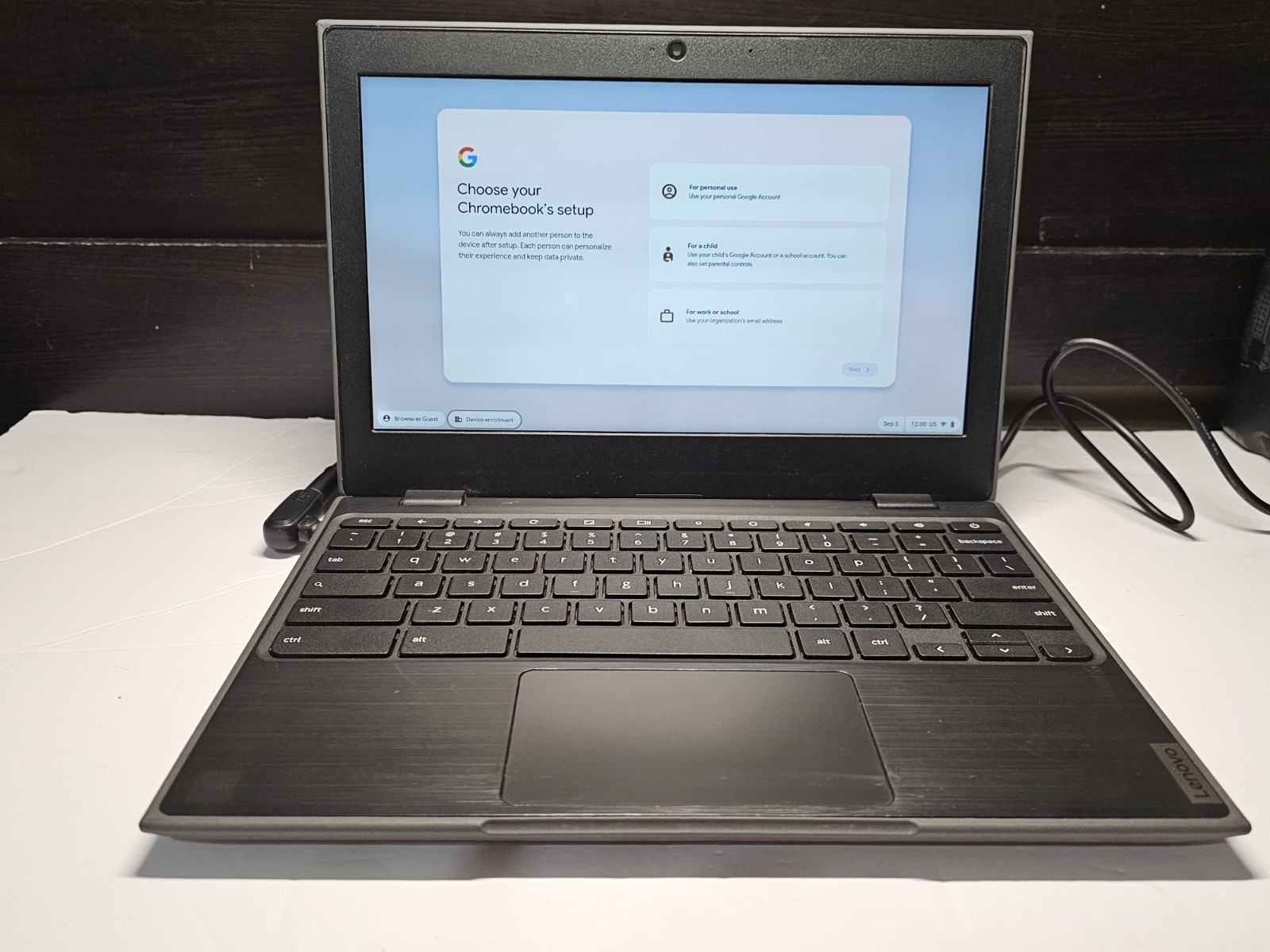 Lenovo 100e Chromebook 2nd Gen MTK 81QB – 11.6″ HD, 4GB RAM, 32GB, ChromeOS