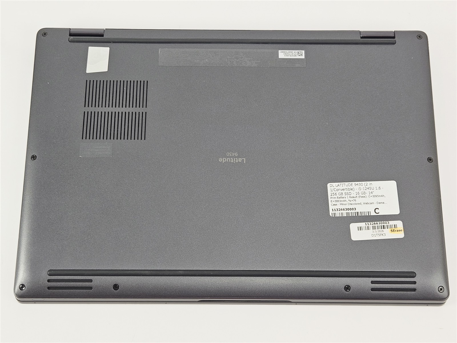 Dell Latitude 9430 i5-1245U 1.6GHz 256GB SSD 16GB 14″ Thunderbolt 4 Touch