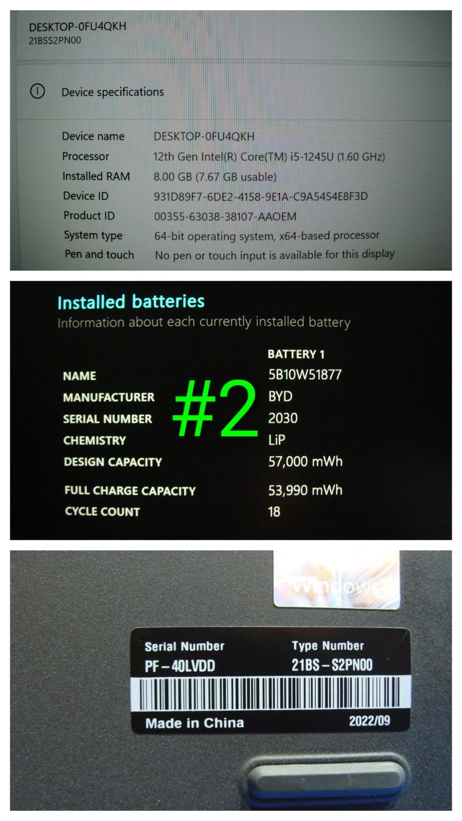 Lenovo ThinkPad T14s Gen 3 14″FHD+ i5-1245U 1.6Gh 8GB 256GB SSD PWR Battery