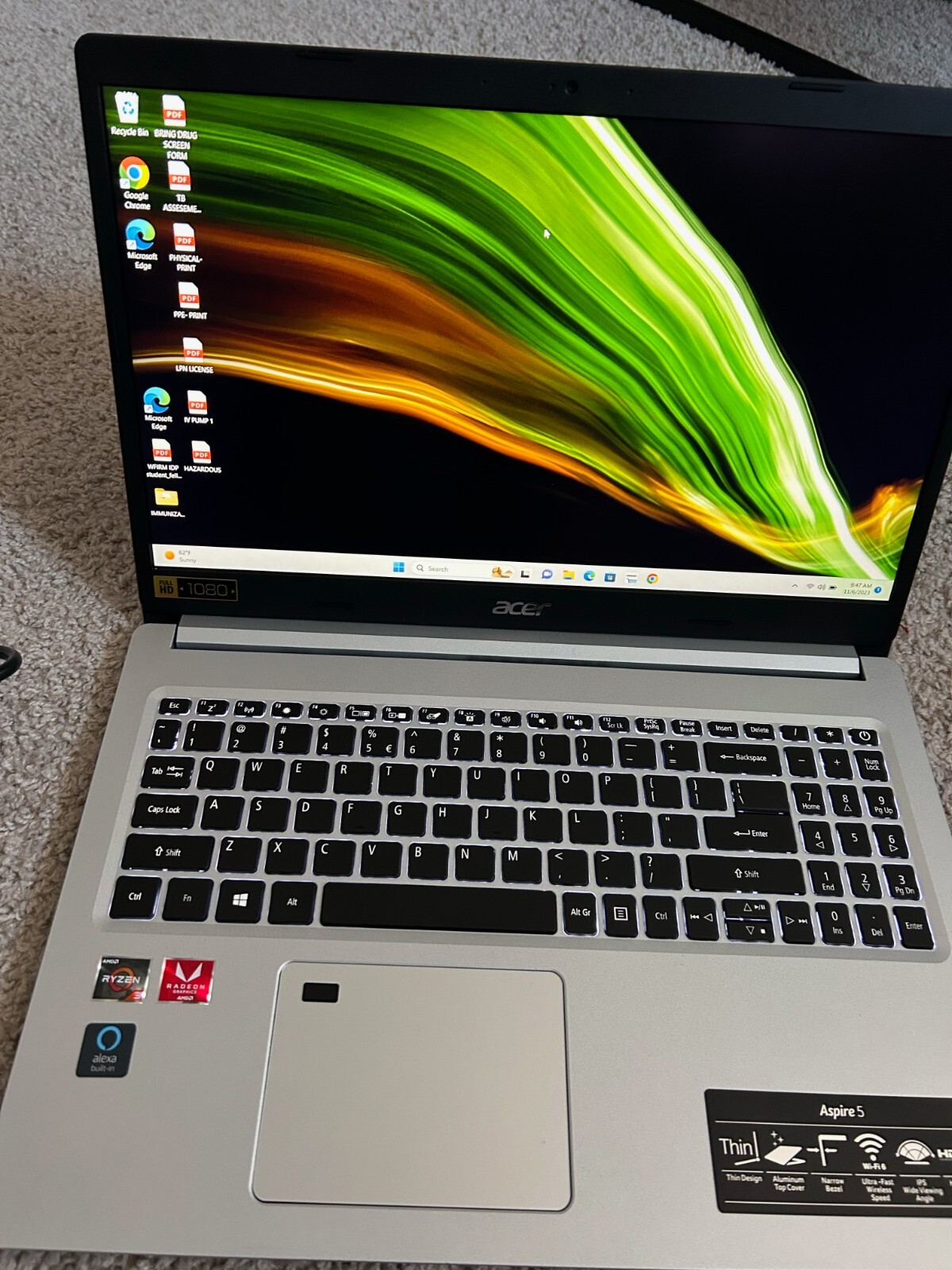Acer Aspire 5 A515-46-R14K 15.6″ (128GB SSD, AMD Ryzen 3 3350U, 2.1GHz, 4GB RAM)