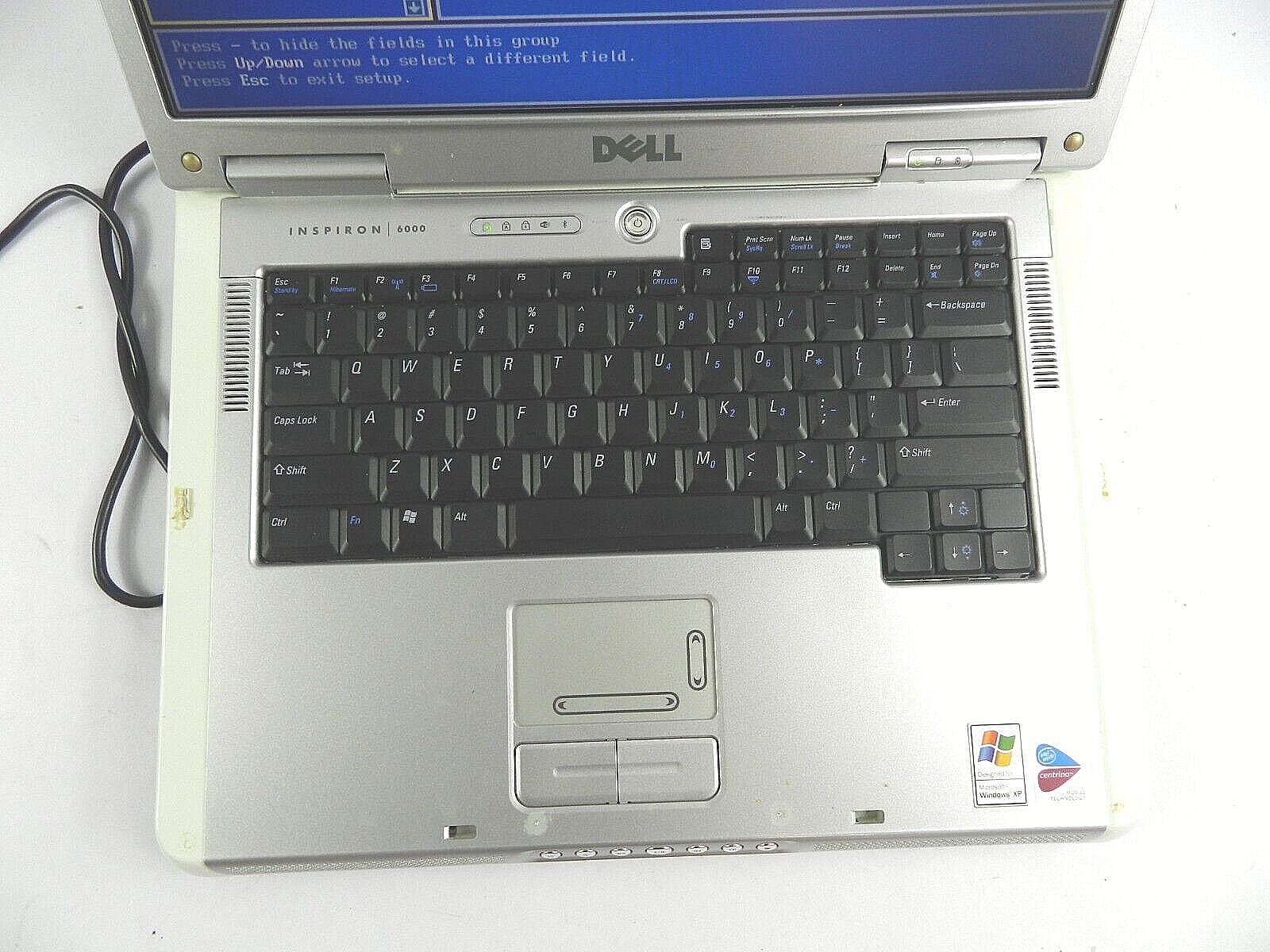 DELL PP12L Inspiron 6000 Laptop 1.60 GHz 512 MB RAM NO Hard Drive Silver B152