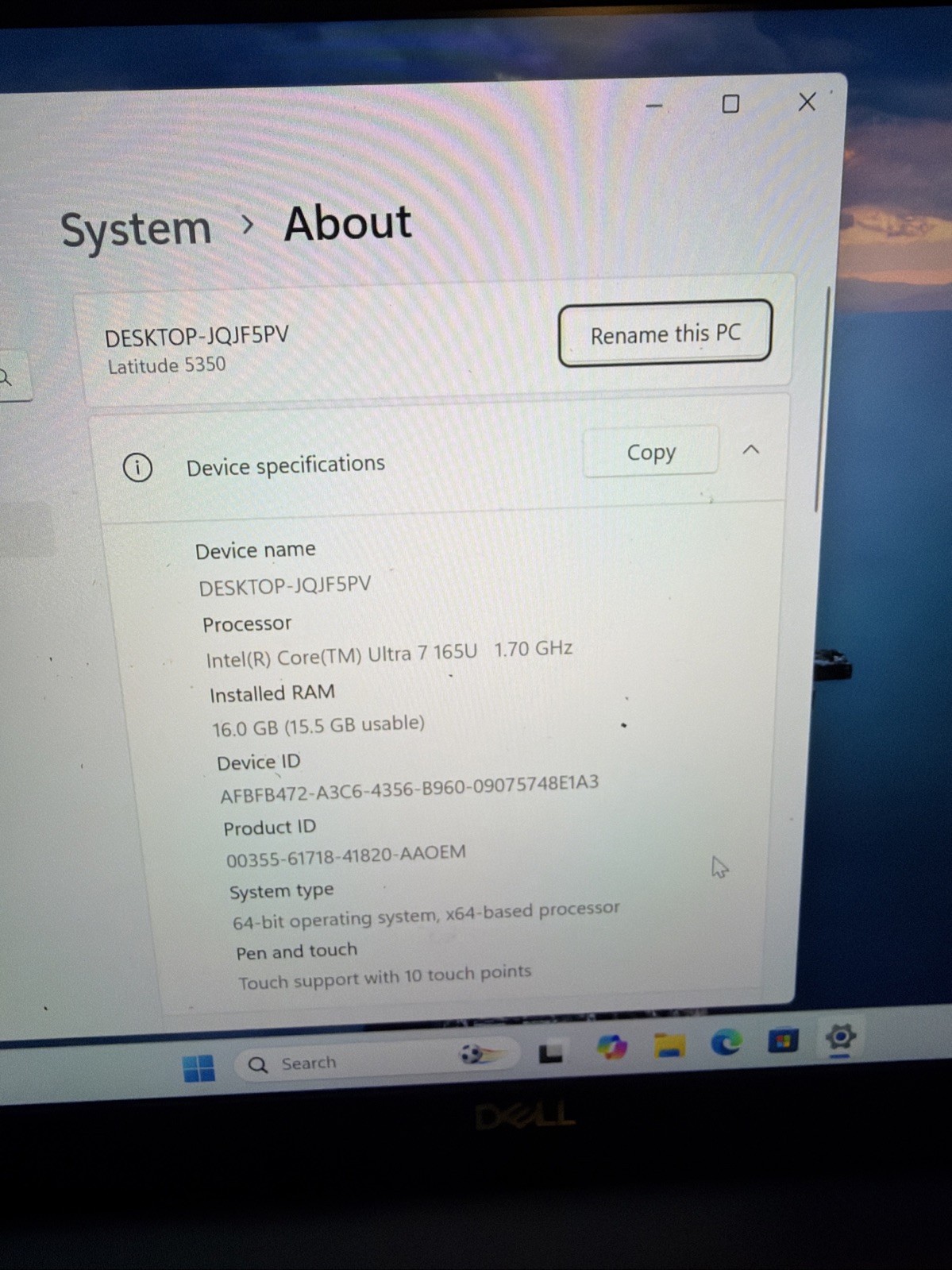 Dell Latitude 5350 | Intel Ultra 7 | 16GB RAM | 256GB SSD | Windows 11 Pro