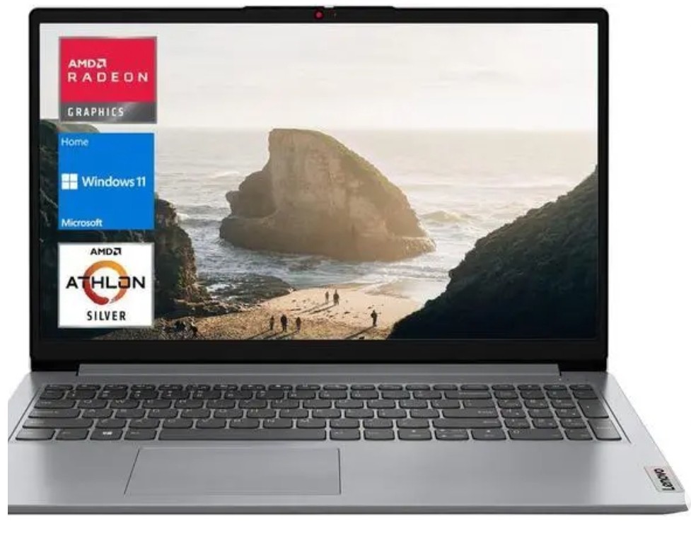 Lenovo IdeaPad 1 14″ HD Laptop AMD Athlon 128GB SSD 4GB RAM Gray