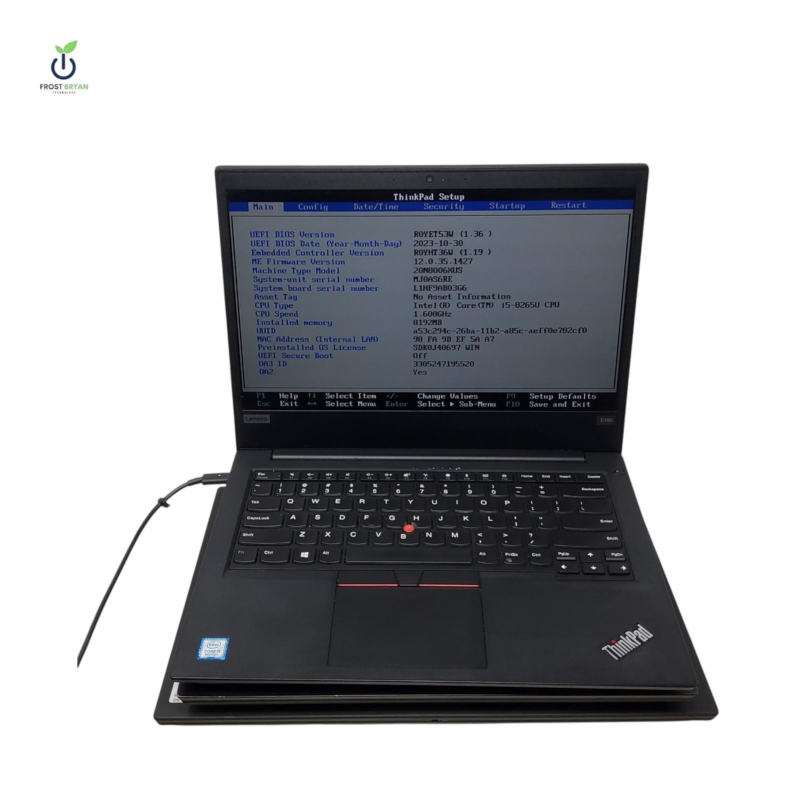 Lot of 3 Lenovo ThinkPad E490 E480 T590 i5-i7 8th Gen 16GB 512GB Grade C [READ]