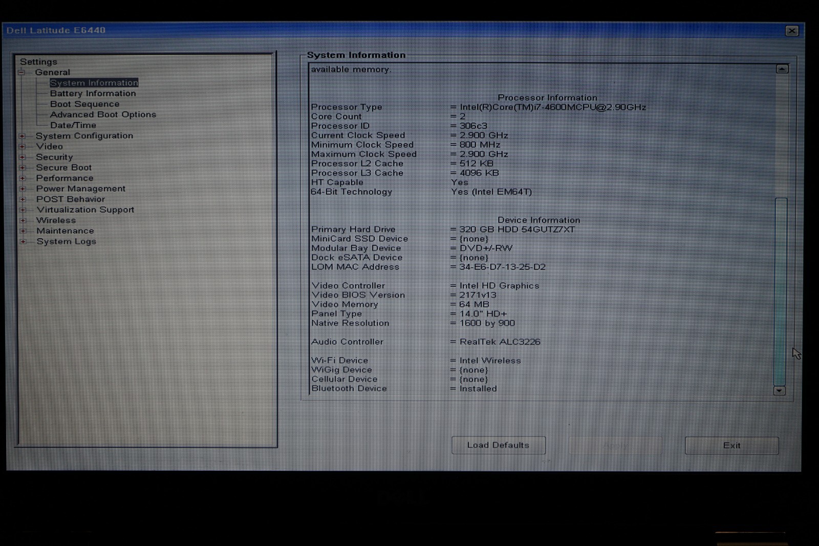 ^ Dell Latitude E6440 i7-4600M @ 2.9GHz 4GB Ram No HD #C1542