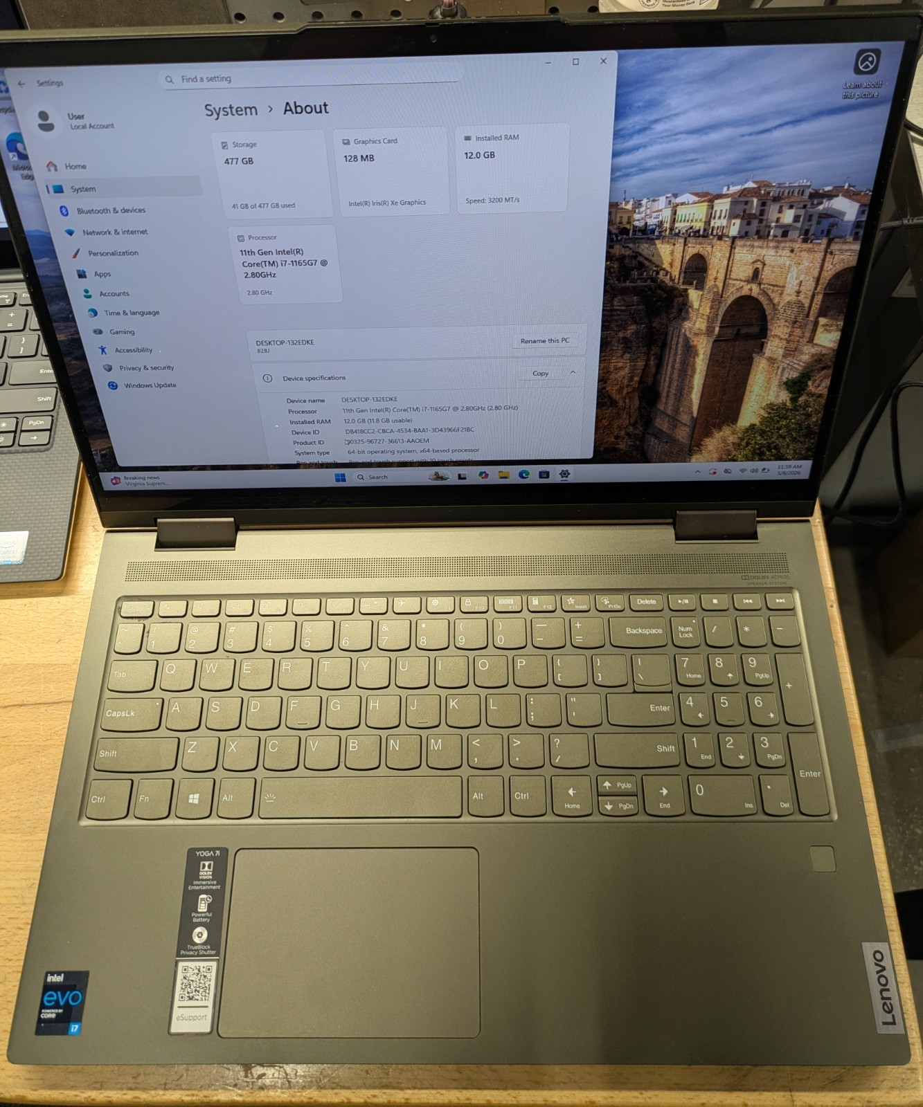 Lenovo Yoga 7 | Intel Core i7 | 12GB RAM | 512GB | 15.6″ | SEE DESCRIPTION