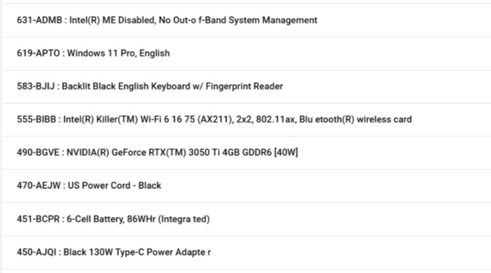 Dell XPS 15 9520 15.6in FHD+ i9-12900HK – 32GB RAM 51GB SSD Nvidia RTX 3050 Ti