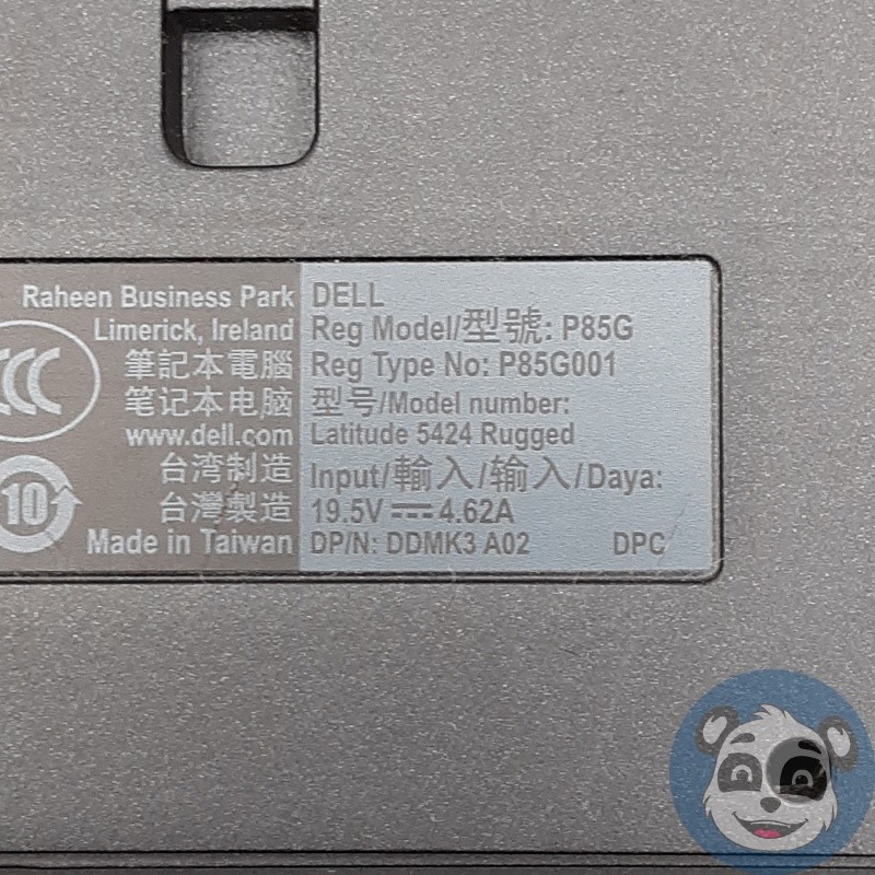 DELL Latitude 5424 Rugged, i7-8650U, No RAM/SSD/Batt/AC, No Power, “For Parts”