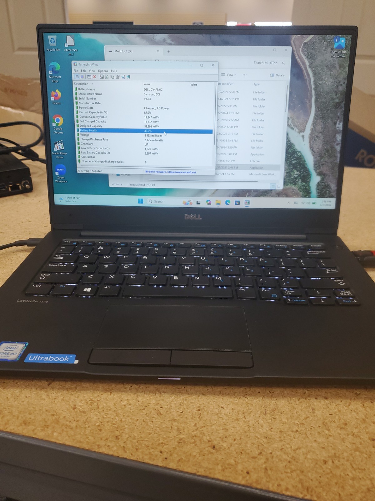 14″ Dell Latitude 7370 Laptop m7-6y75 16GB RAM 500GB SSD Win 11 Pro 060126-3