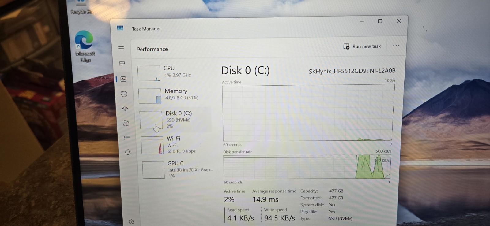Lenovo IdeaPad Slim 7 14ITL05 i5-1135G7 8GB RAM 512 GB NVMe 14″ Touch Laptop PC.
