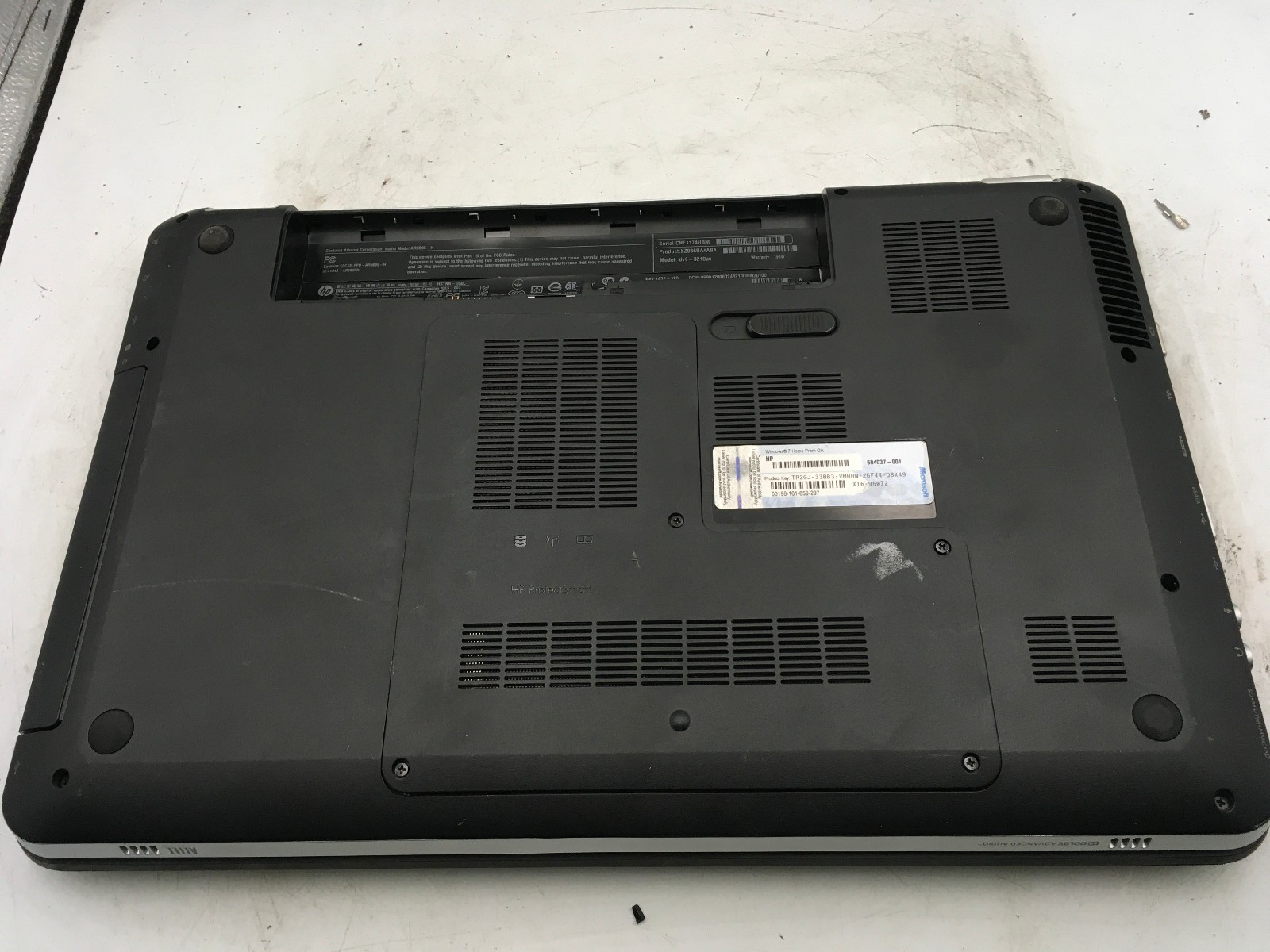 HP PAVILION DV6 3010US – FOR PARTS/NO BOOT – AMD TURION 2 P520 – 4GB RAM – BB