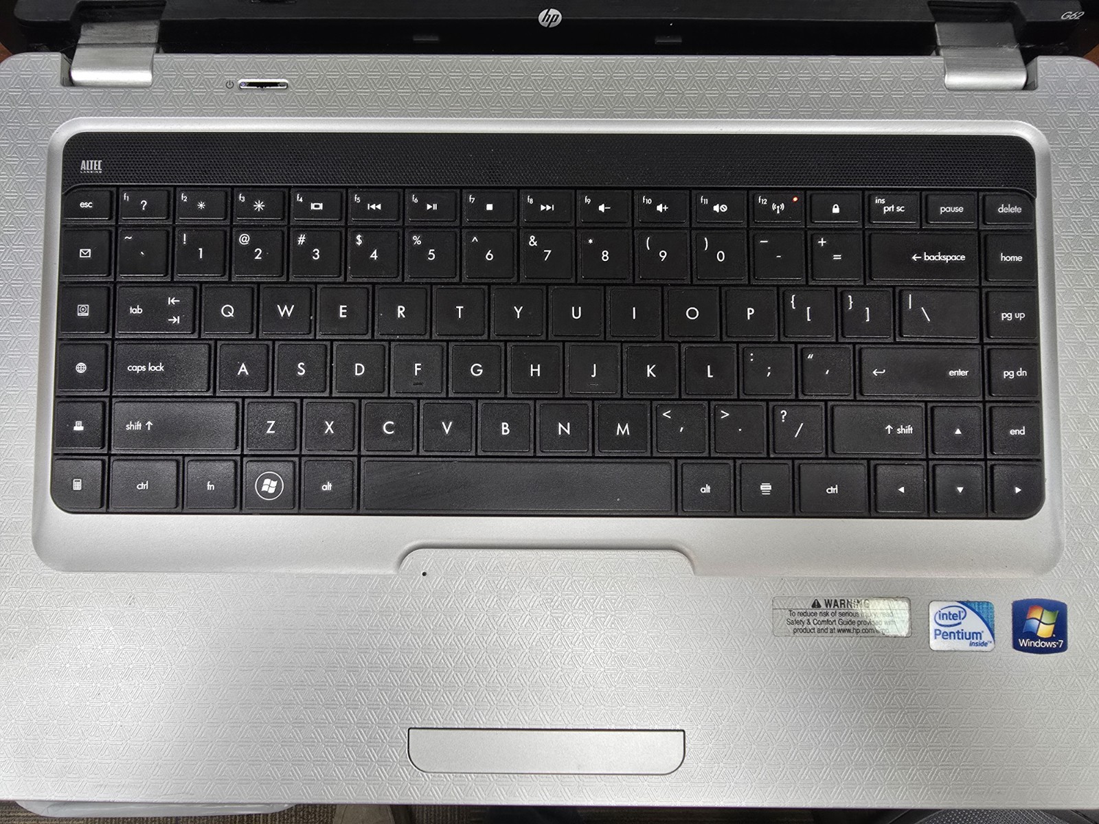 HP Pavilion G62-228CL laptop 4GB RAM – NO HARD DRIVE/CMOS BAT DEAD PARTS ONLY