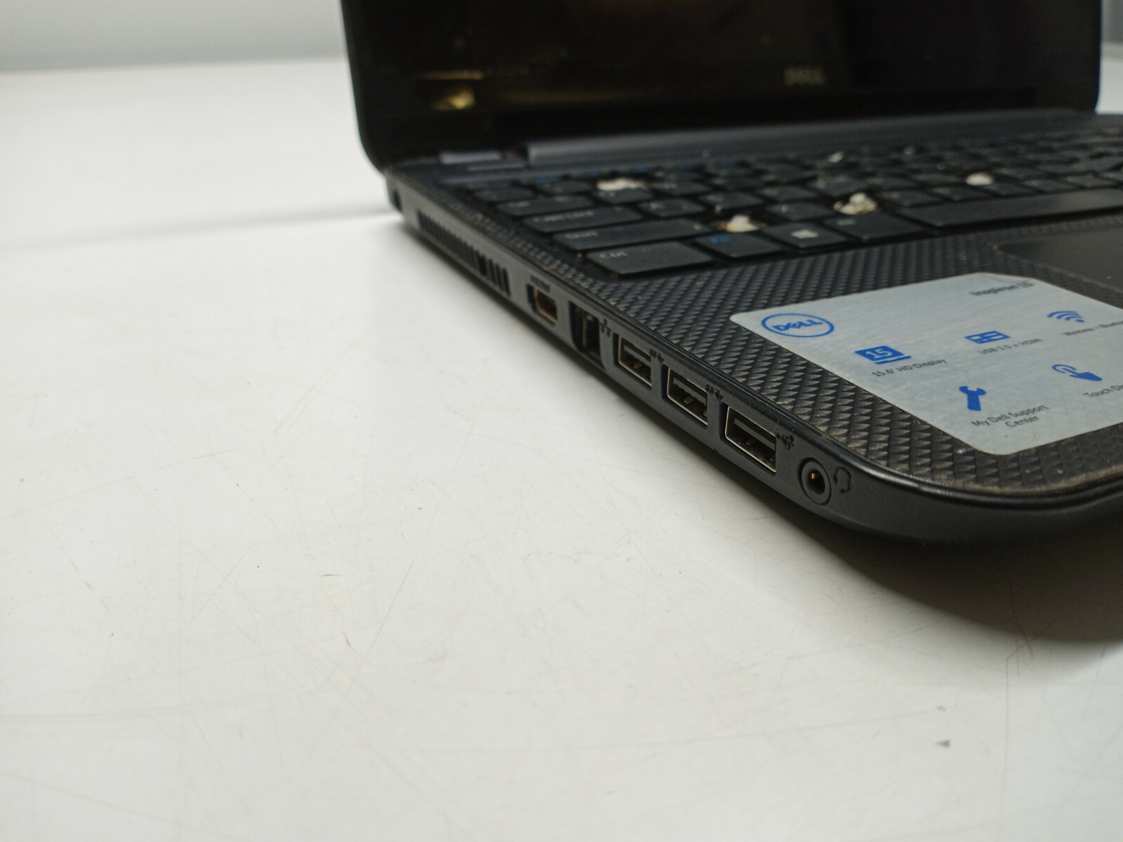 Dell Inspiron 15 Laptop NO Back Cover,HDD,CPU,Ram, Holes Drilled FOR PARTS