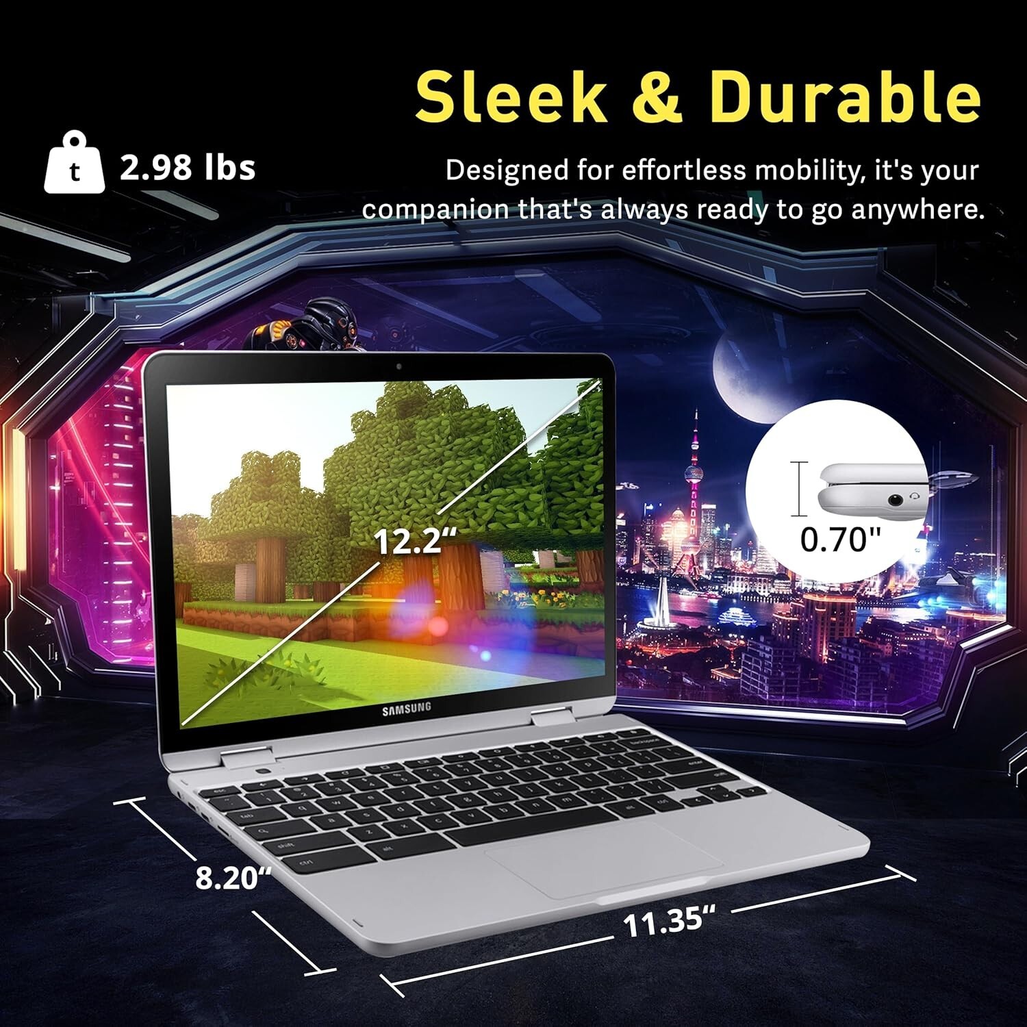 Samsung 12.2″ Chromebook 2-in-1 4GB RAM 64GB eMMC with SD card