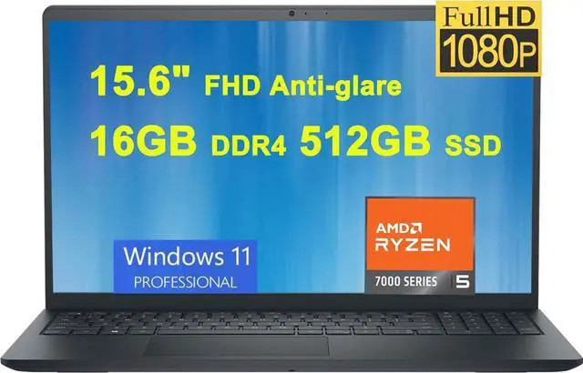 Dell Inspiron 15 3535 Full Ryzen 5 7530U 16GB RAM 512GB SSD Black