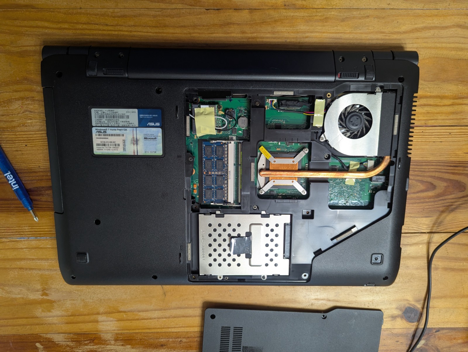 ASUS U50F RBBAG05 INTEL I3 330M 2GB NO HD posts works, FOR PARTS