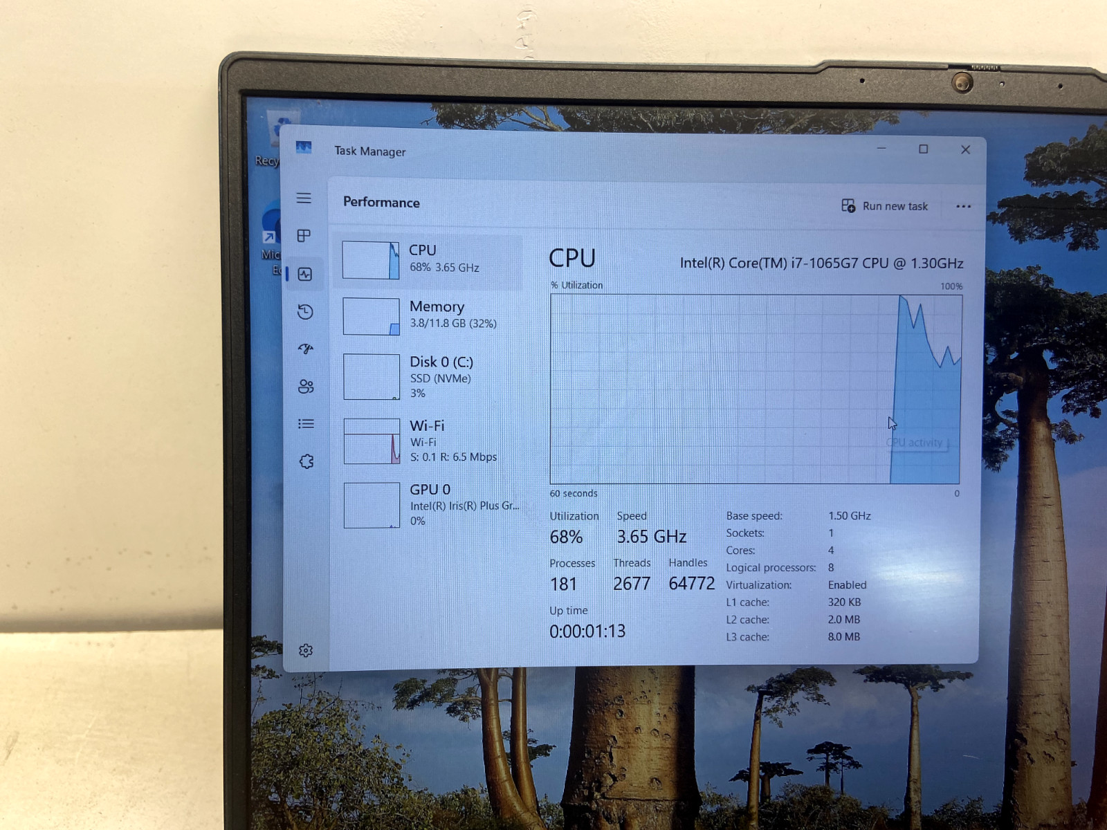Lenovo IdeaPad 5 15iiL05 Intel Core i7-1065G7 1.3GHz 12GB 512GB SSD WIN 11 READ