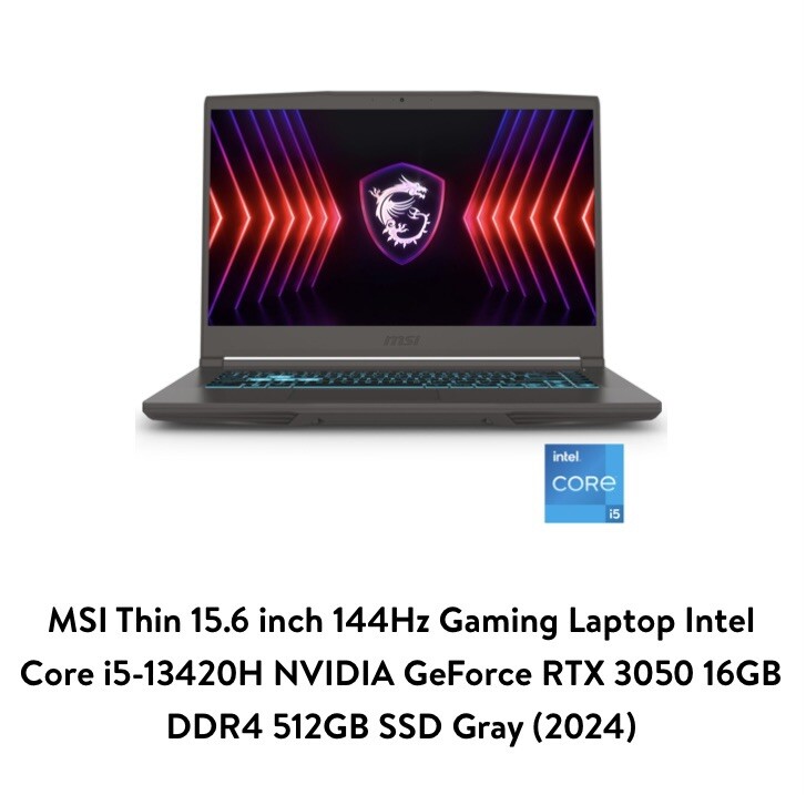 Brand new 15.6 inch MSI Thin i5 with 512GB (2024). Don’t miss out on this deal!!