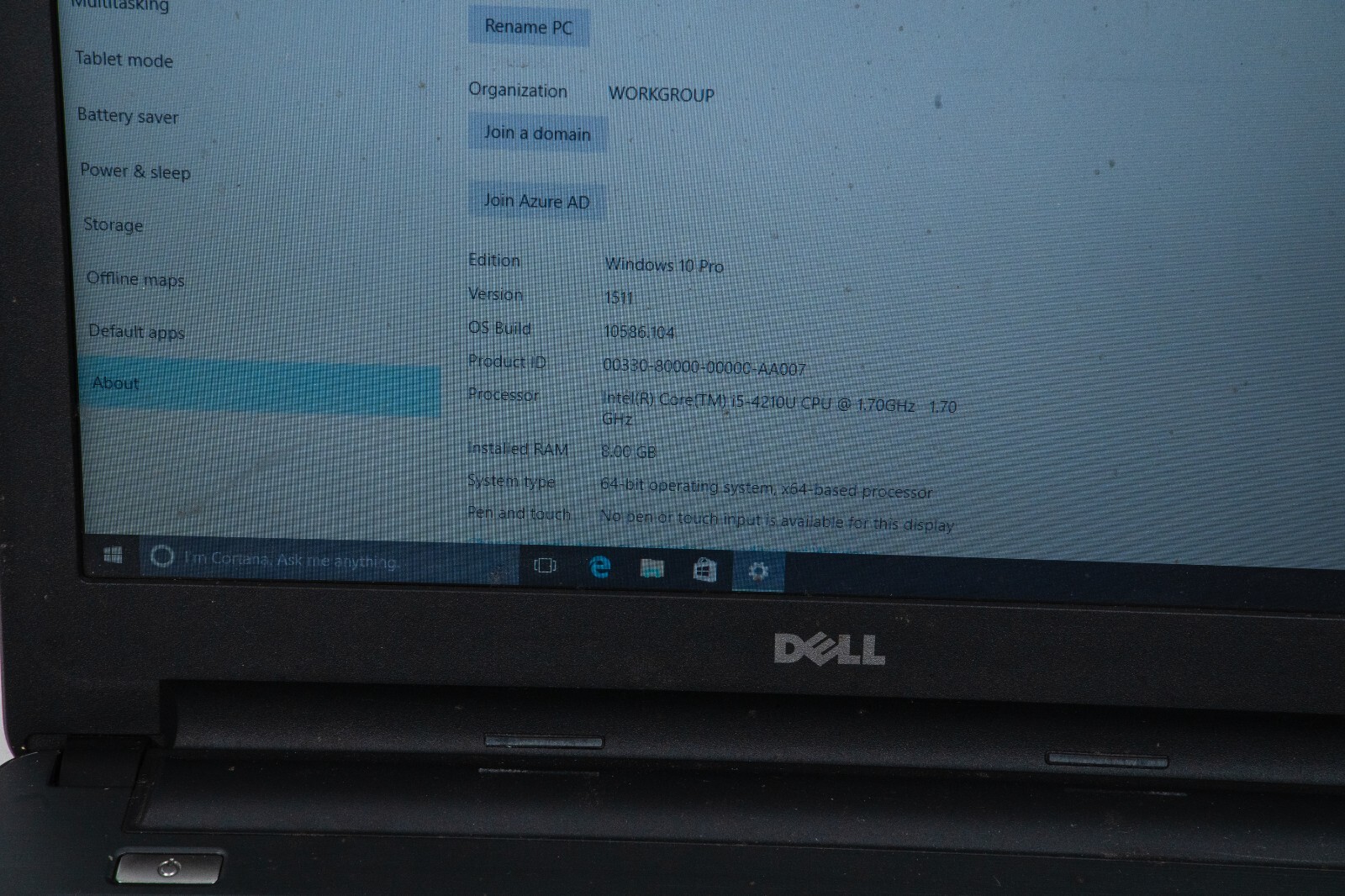 Dell Latitude E3440 i5-4210U, 8GB RAM, 320GB HDD, 14″ no charger