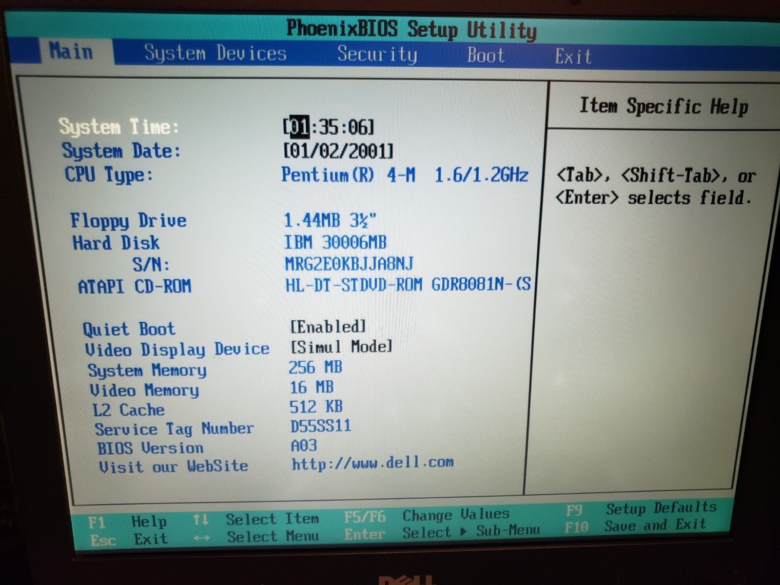 Vintage Dell Inspiron 2650 Intel Pentium 4 256MB 30GB WinXP Laptop AS-IS Read