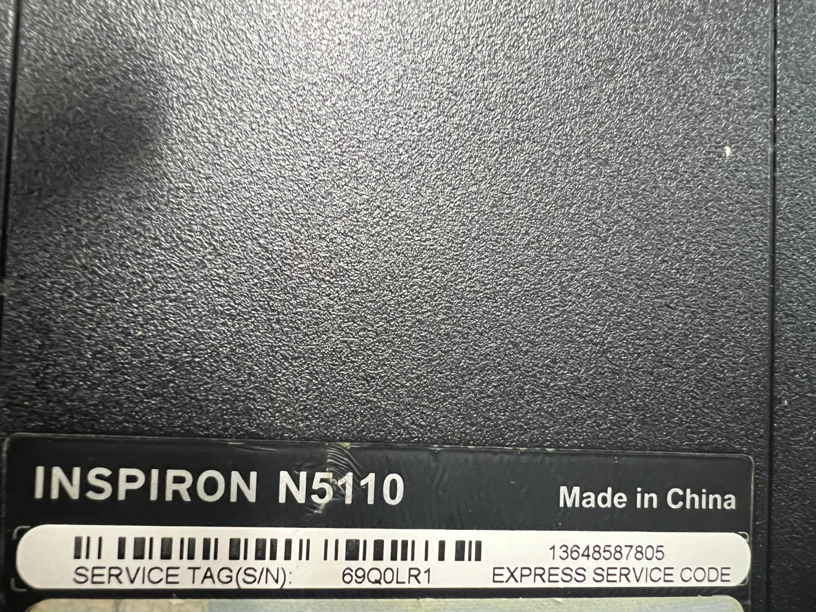 Dell Inspiron N5110 Intel i7-2670QM 2.20 GHz 6 GB NO OS 500 GB Hard Drive
