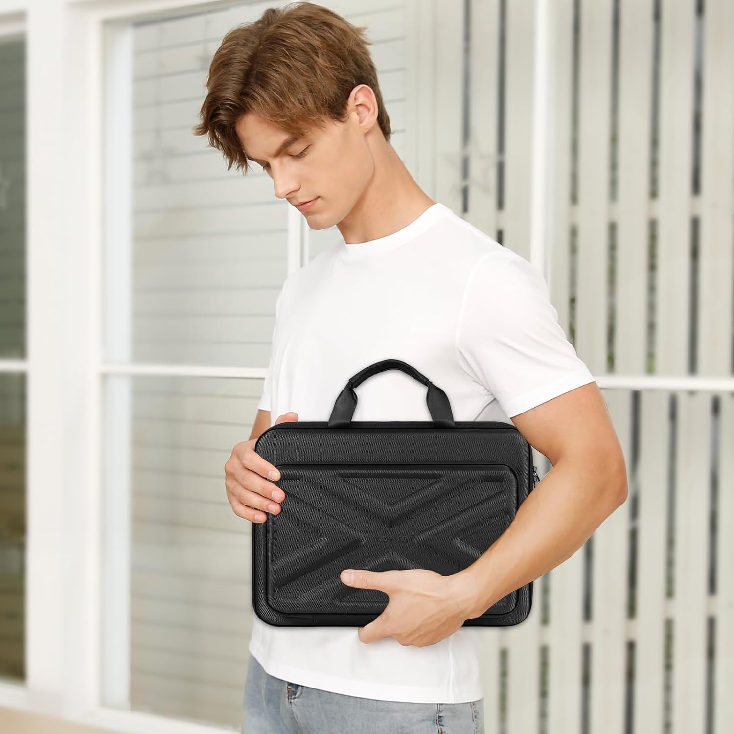 17-17.3 inch Laptop Hard Case, Shockproof Waterproof Laptop Case Hard Shell Blac