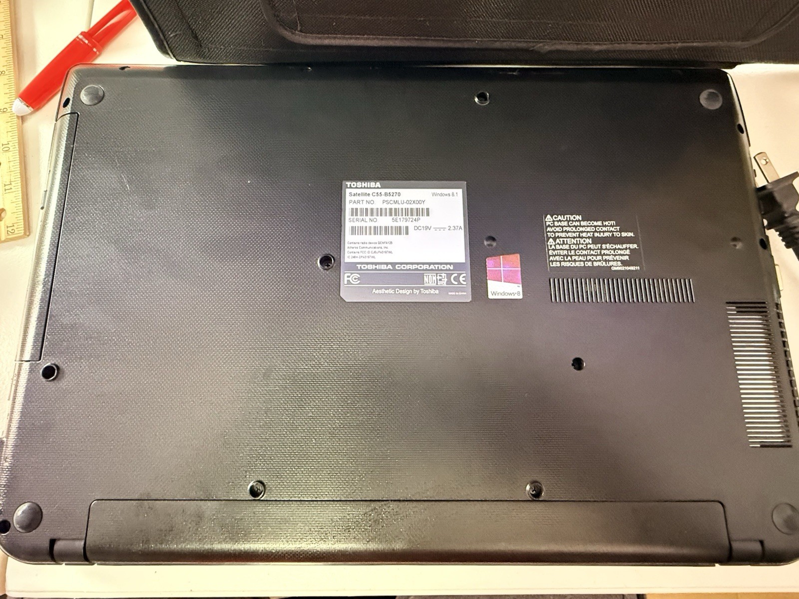 Toshiba Satellite C55 15.6″ Laptop Intel Celeron N2830 4G 500G Win10 DVD Cam A17