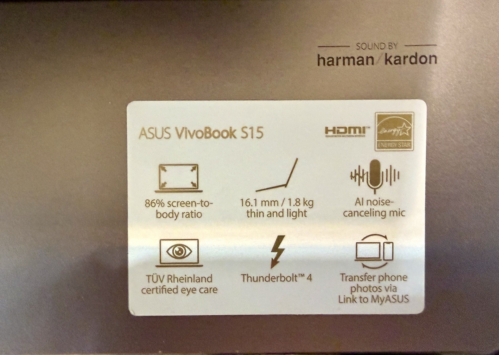 ASUS VivoBook (Indie Black) S15 i7 16GB RAM 500GB SSD Laptop