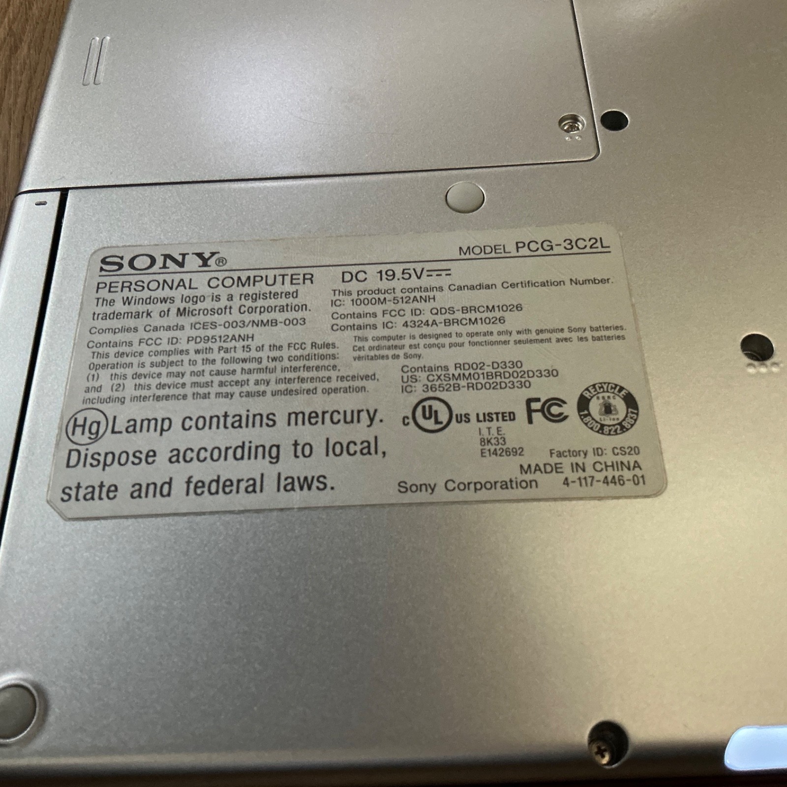 VTG SONY RED VAIO 15 INCH LAPTOP/ 14.1 INCH SCREEN W/NEW POWER CHARGER