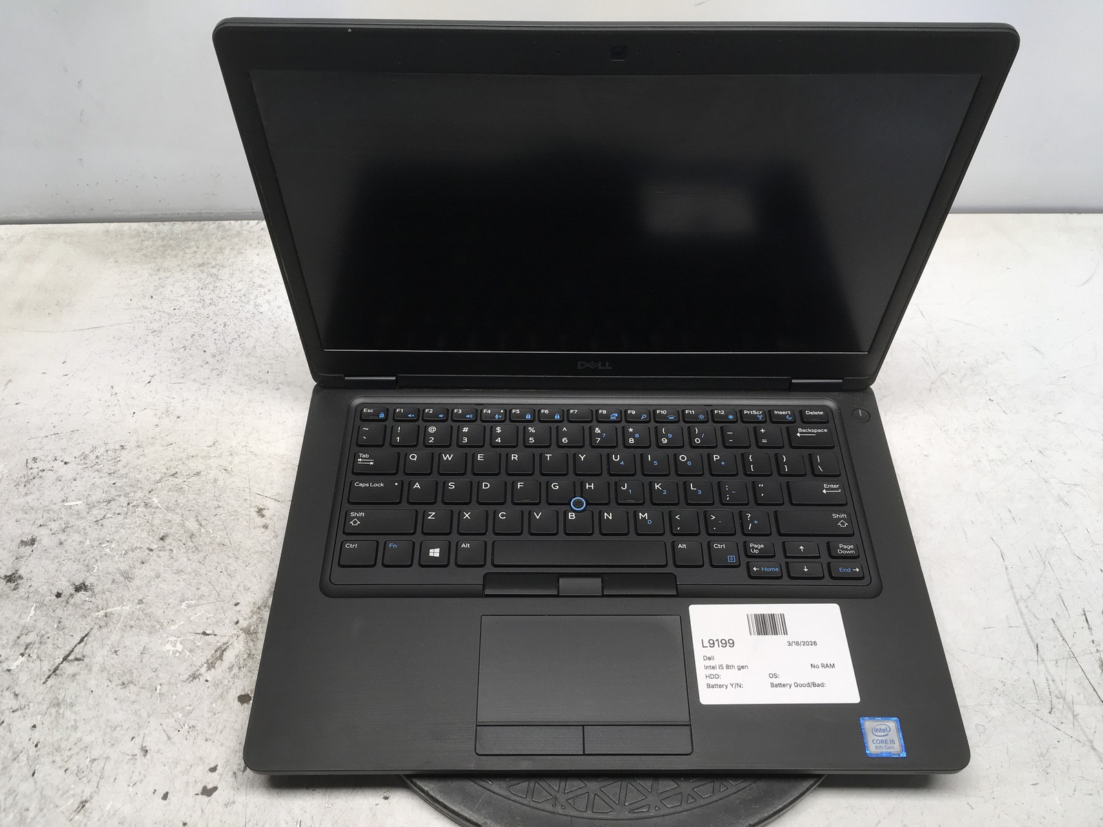 Dell Latitude 5490 Intel i5 8th gen No RAM NO HDD No Batt