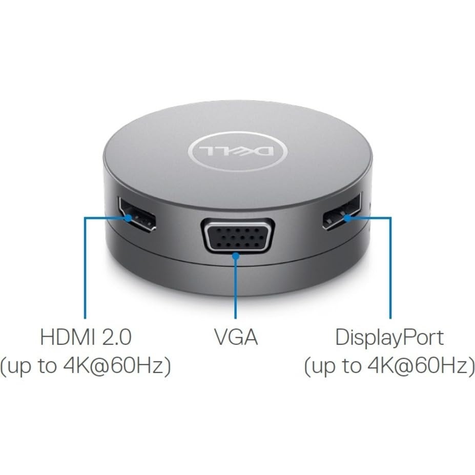Dell USB-C Multiport Adapter/Travel Hub (7-in-1) USB-C to HDMI/Ethernet/USB Hub
