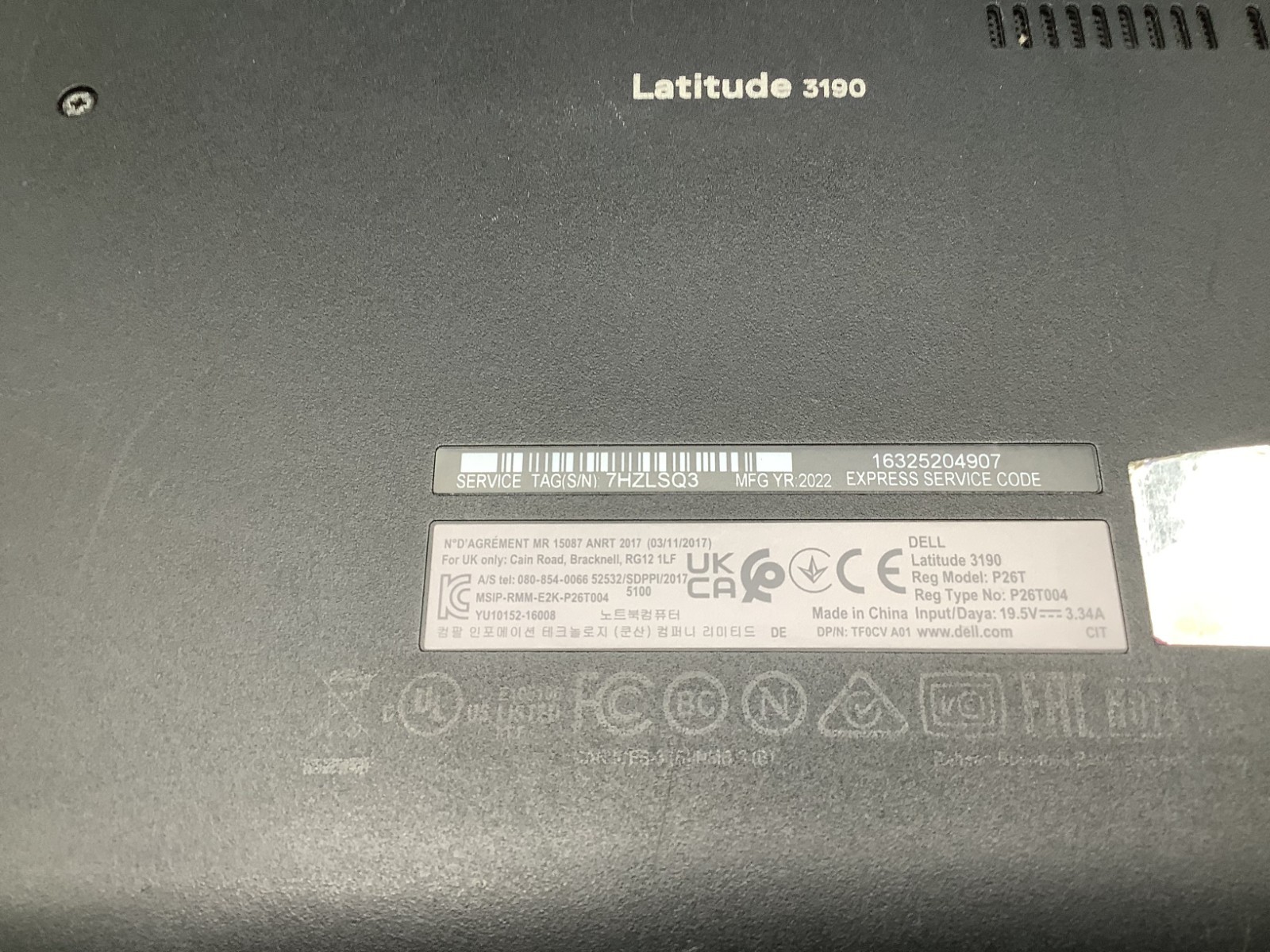 Dell Latitude 3190 11.6″ Pentium Silver N5030 @ 1.7GHz 4GB RAM 128GB SSD Read