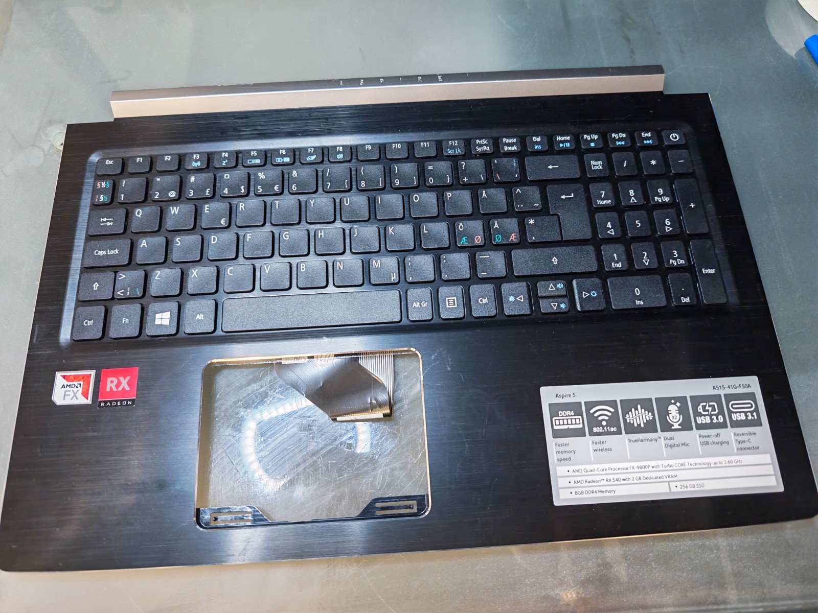 ACER A515-51 A515-41 A615-51 TOP BODY PALMREST AM20X000100 #