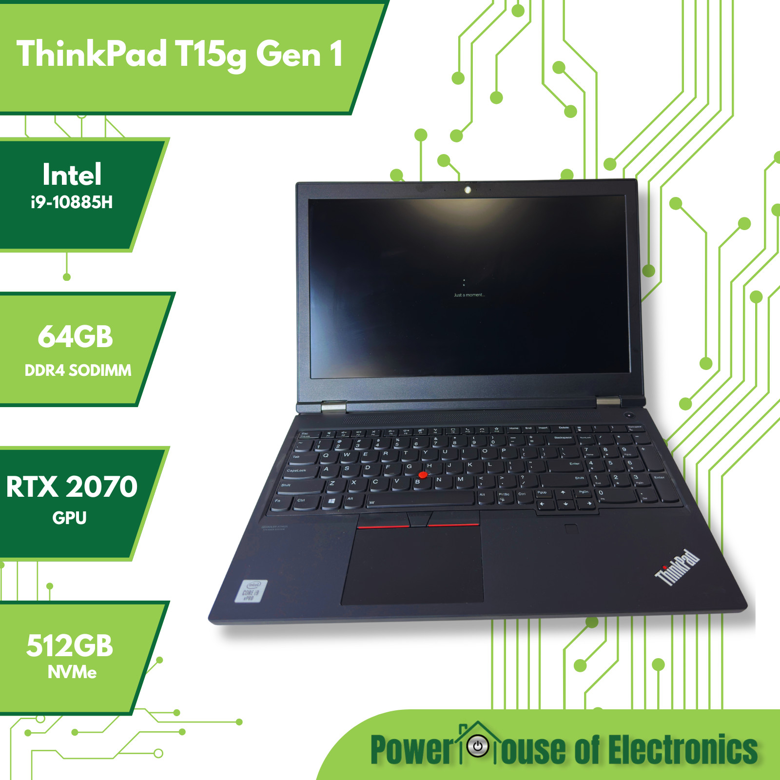 ThinkPad T15g Gen 1 | i9-10885H | RTX 2070 GPU |32GB RAM | 512GB NVMe | Win11 P