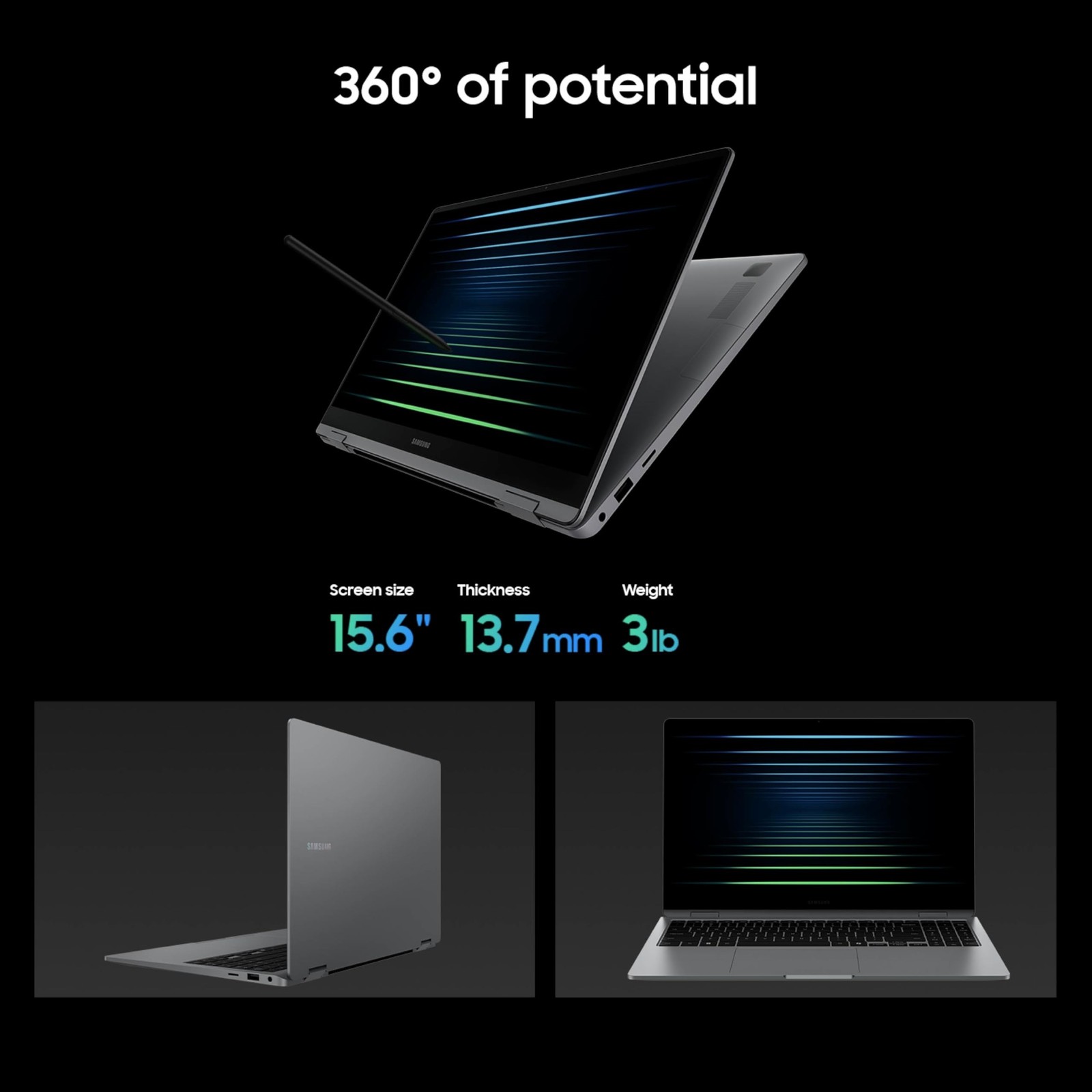 Samsung Galaxy Book5 360 15.6″ TS Copilot+ PC Laptop U5-226V 16GB 512GB W11H