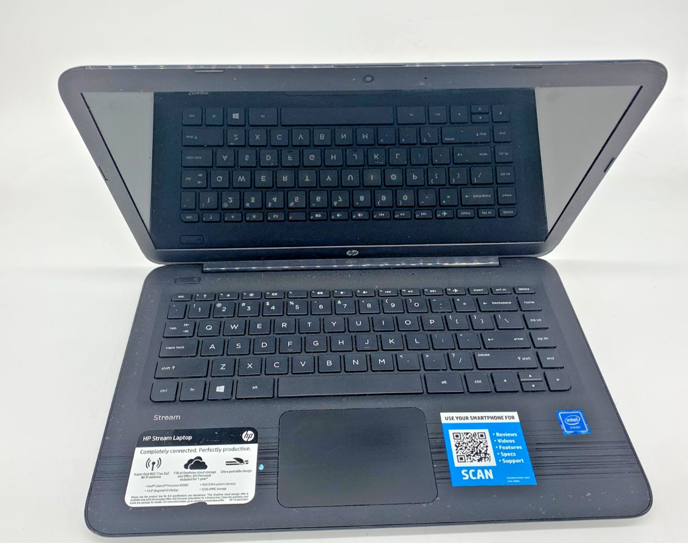HP Stream 14 Celeron N3060 14” 1.60GHz 32GB SSD 4GB DDR4 BLACK /Laptop FAIR