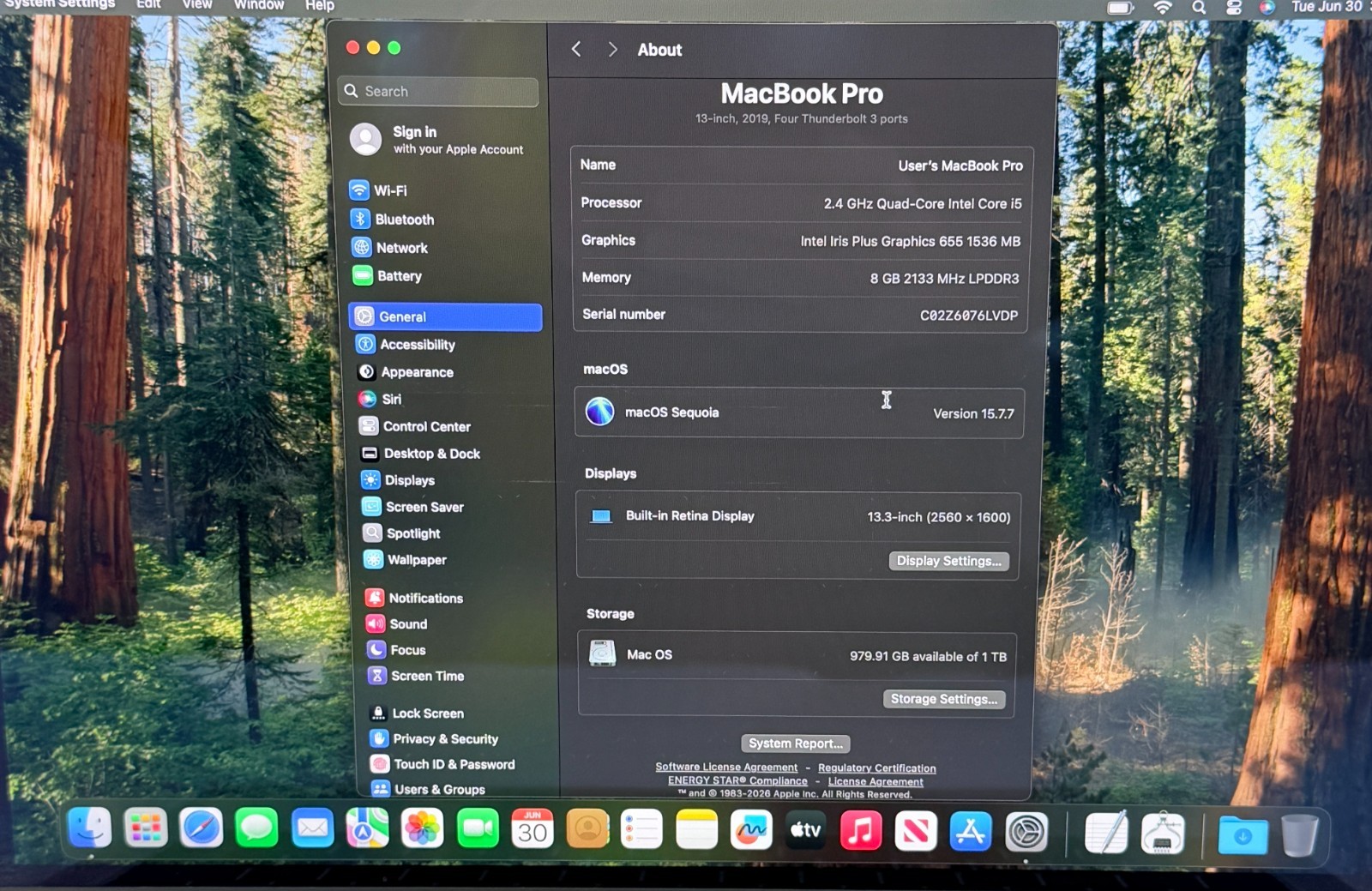 Macbook Pro 2019 A1989| 13inch | intel Quad Core i5 | 8GB RAM |1 TB NVMe |