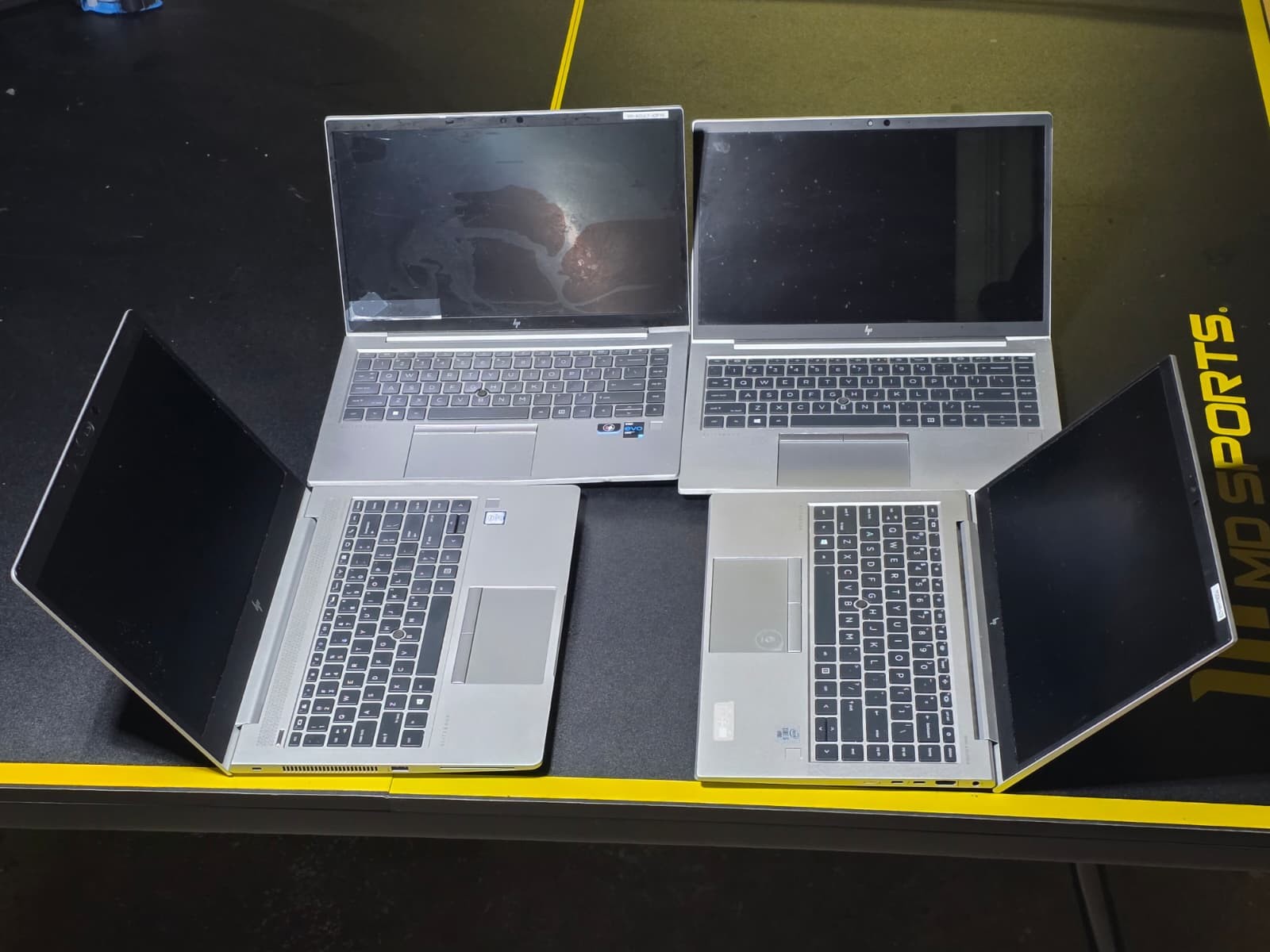 LOT OF 4 HP ELITEBOOK G8 Core i7 11th gen, G7, G5 NO RAM/SSD TESTED AS IS READ