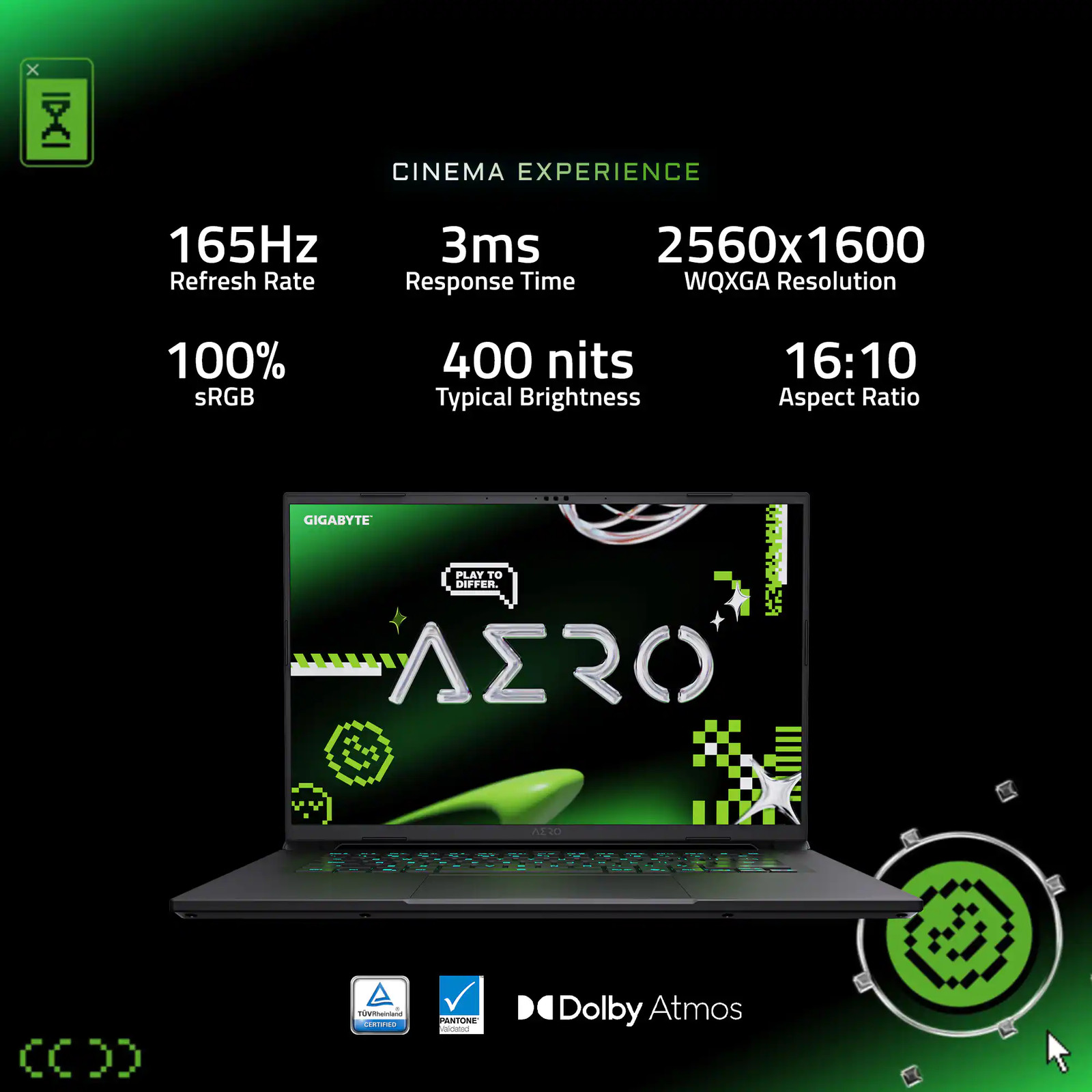 GIGABYTE – AERO X16 – Copilot+ PC – 16″ 2560×1600 WQXGA AMD Ryzen Al 7 350 – …