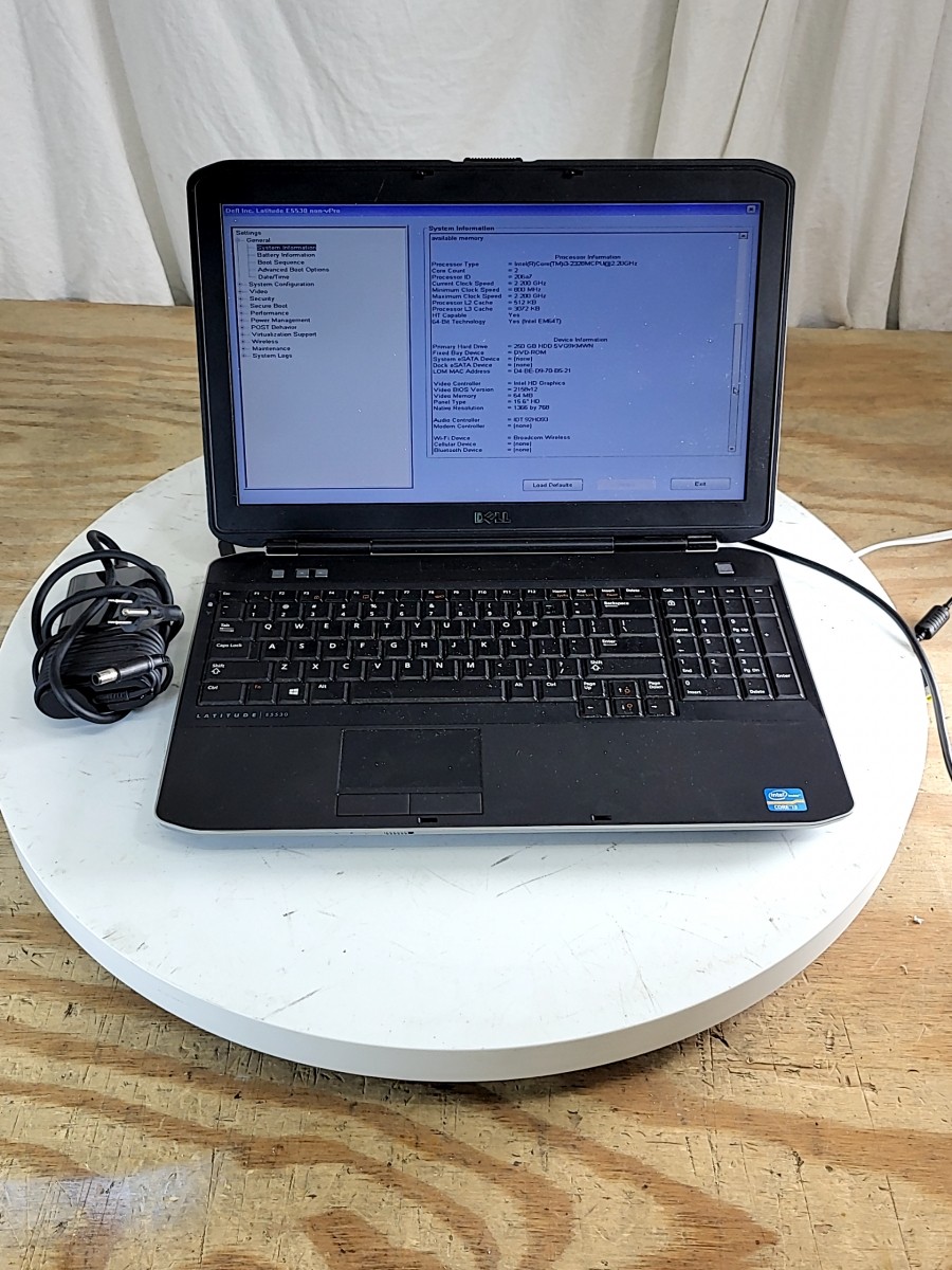DELL LATITUDE E5530 NON-VPRO Laptop Intel Core I3-2328M 4GB 250GB SEE NOTES