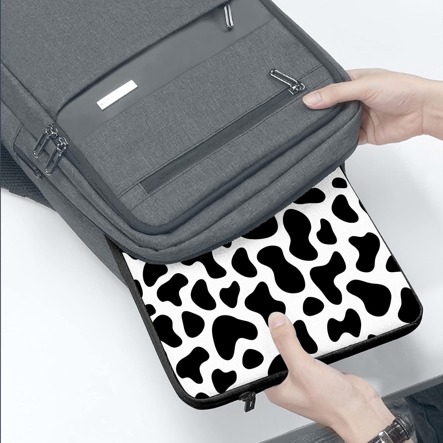 Laptop Sleeve Case Cow Print Notebook Computer Cover Bag for 13-15 Inch Laptop