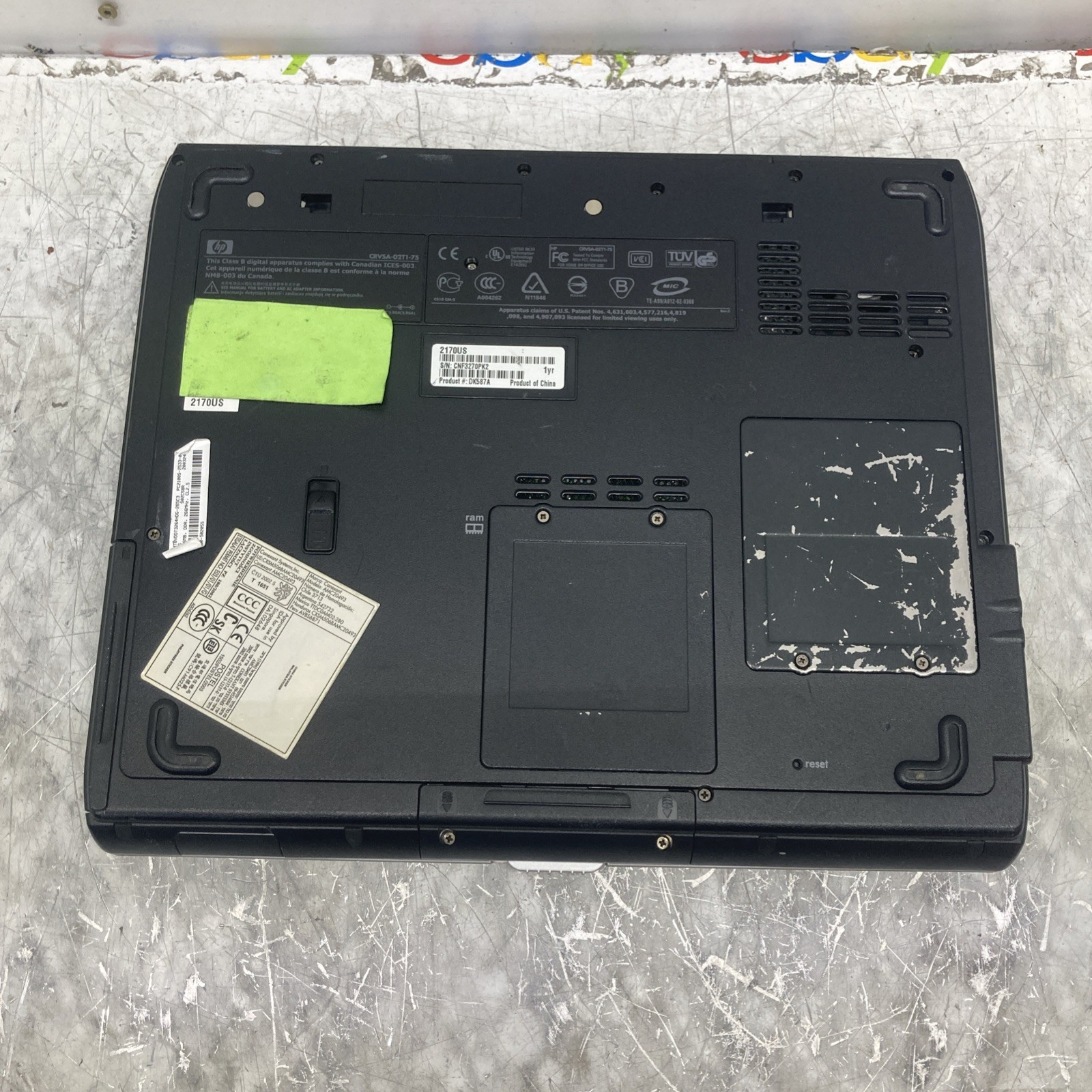 Compaq Presario 2100 Mobile intel celeron 2.00 GHz 503 MB no HDD boot to BIOS.