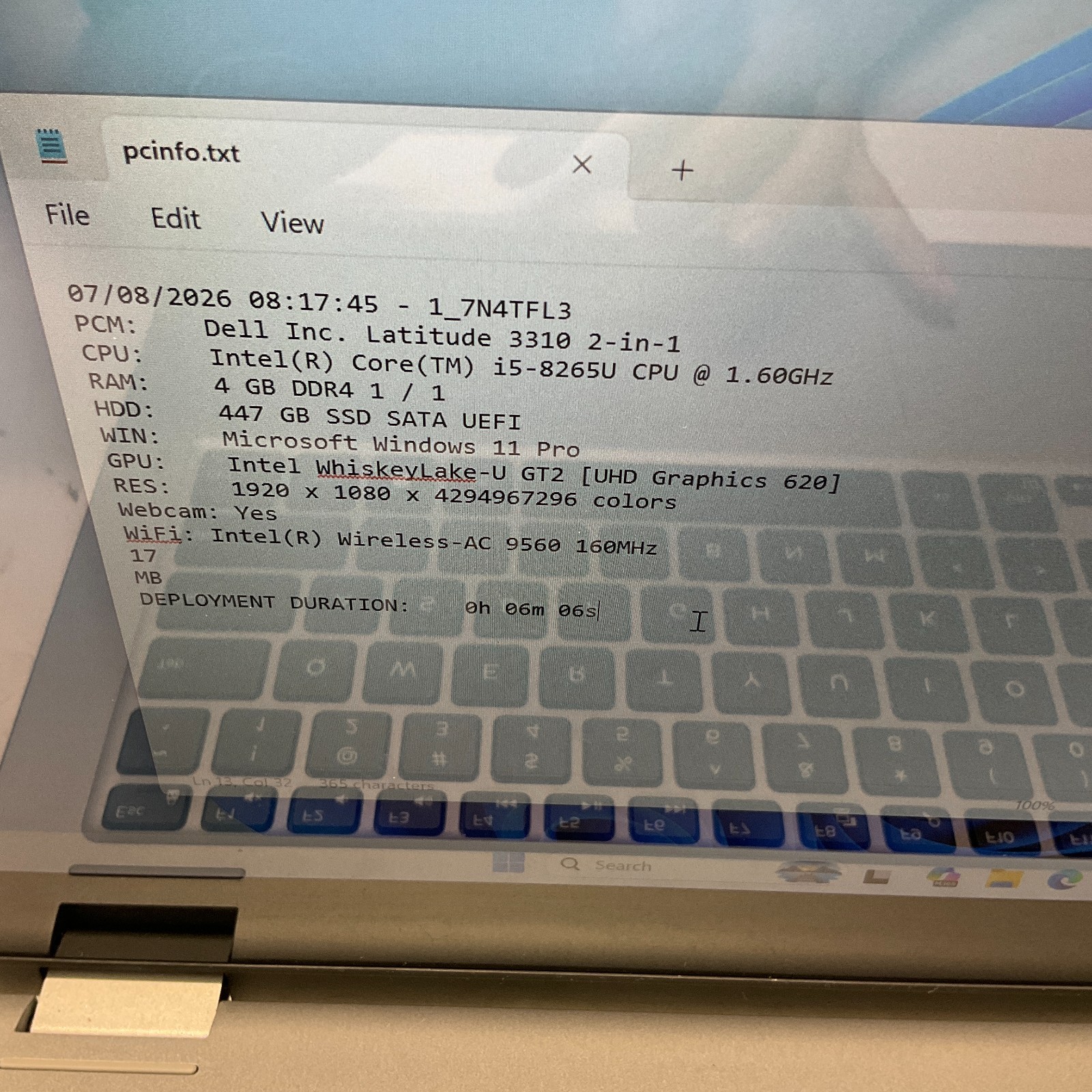 Dell Latitude 3310 2-in-1 Intel i5-8265U 1.60GHz 4GB RAM 480GB SSD Windows 11