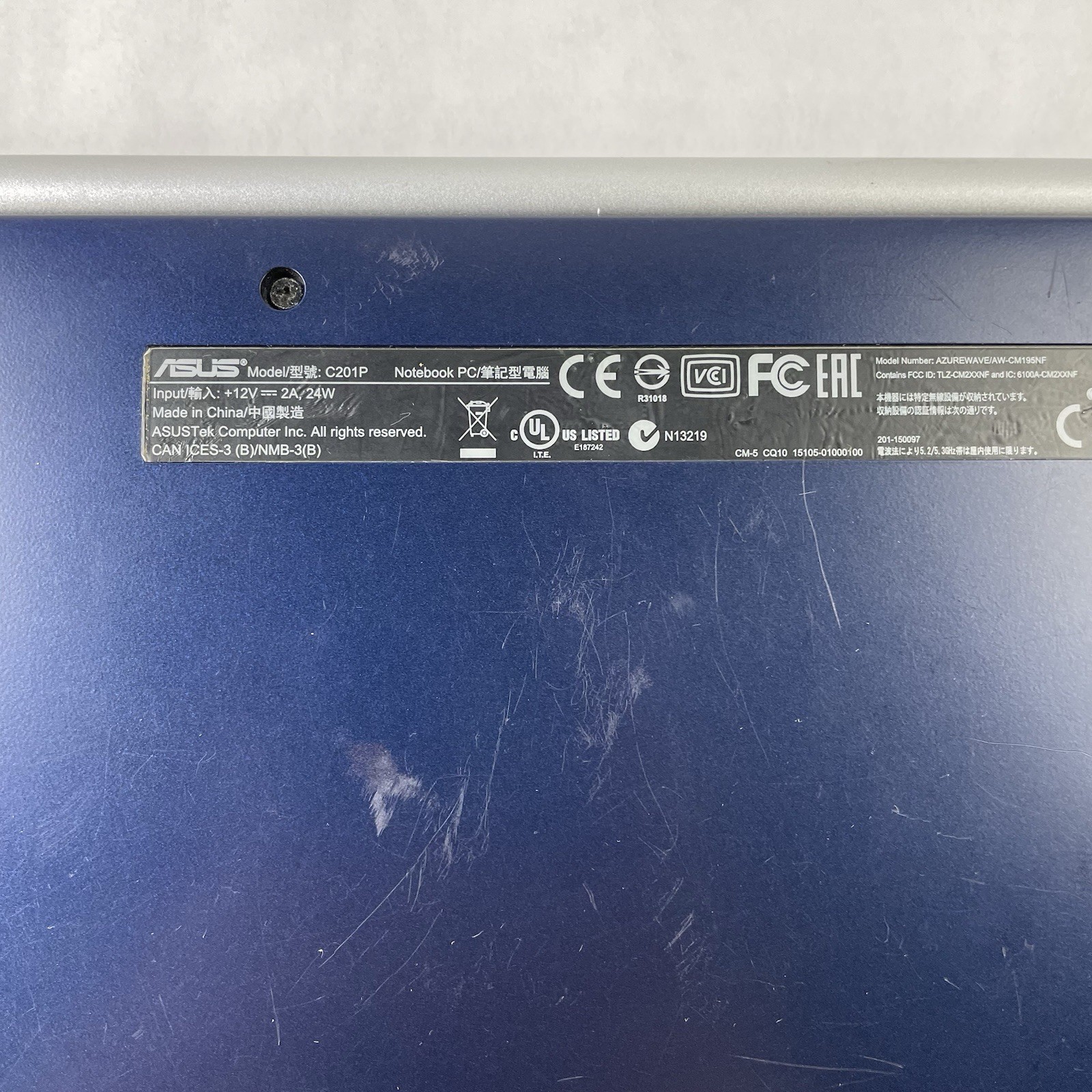 ASUS C201P NoteBook 11.6″ ARM V7 3.20 GHz 4 GB RAM 16 GB HDD No AC