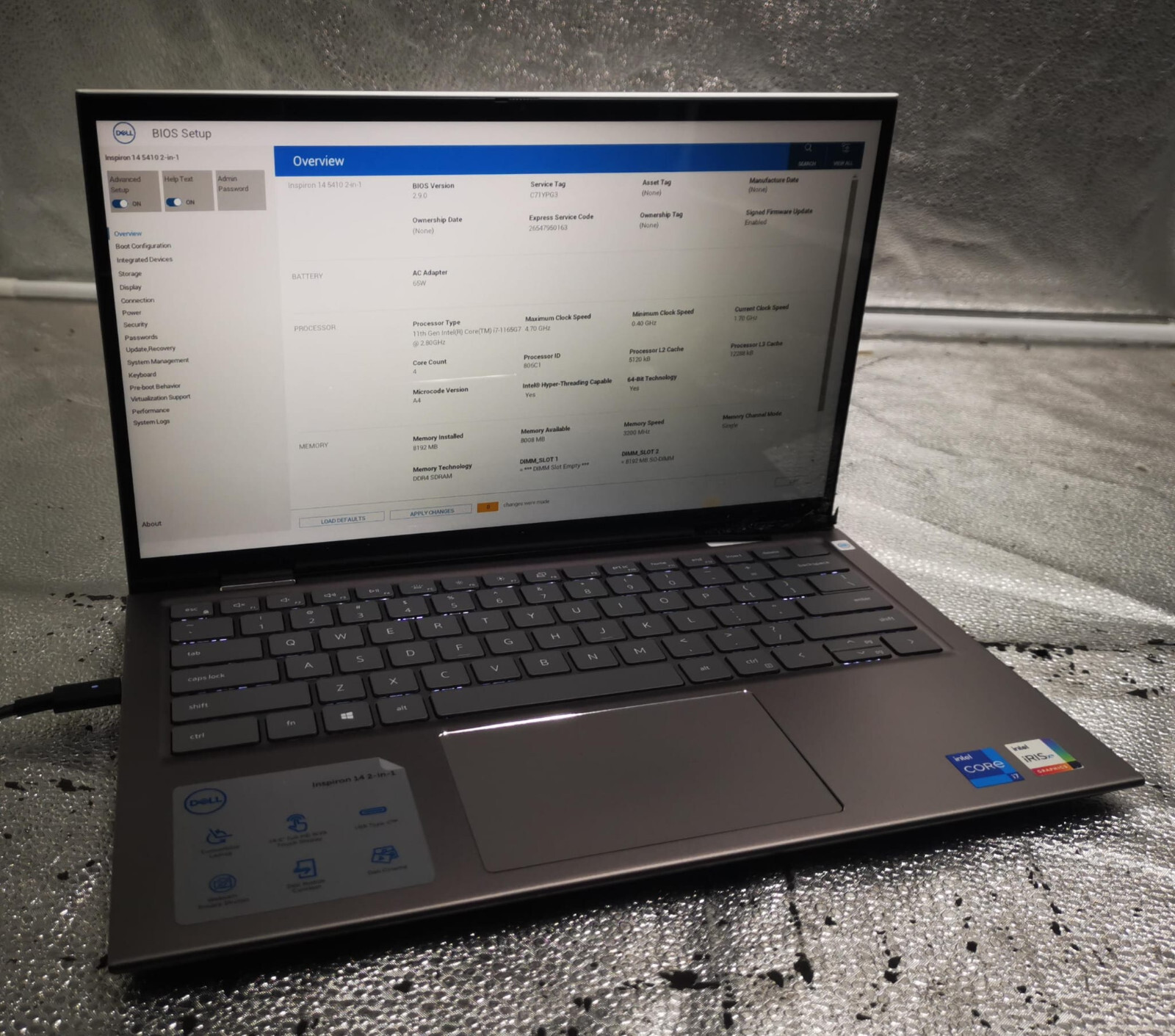 Dell Inspiron 5410 2-in-1 14″ Touch i7-1165G7 2.80GHz *READ*