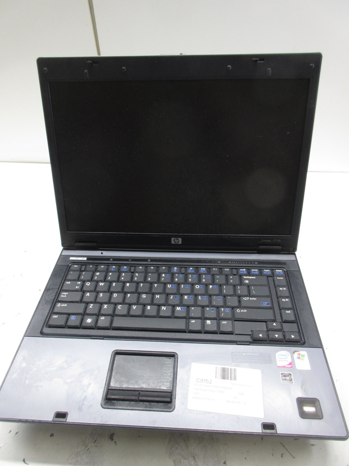 HP Compaq 6710b RJ460AV Intel Core 2 Duo T7250 2000MHz 4GB NO HDD