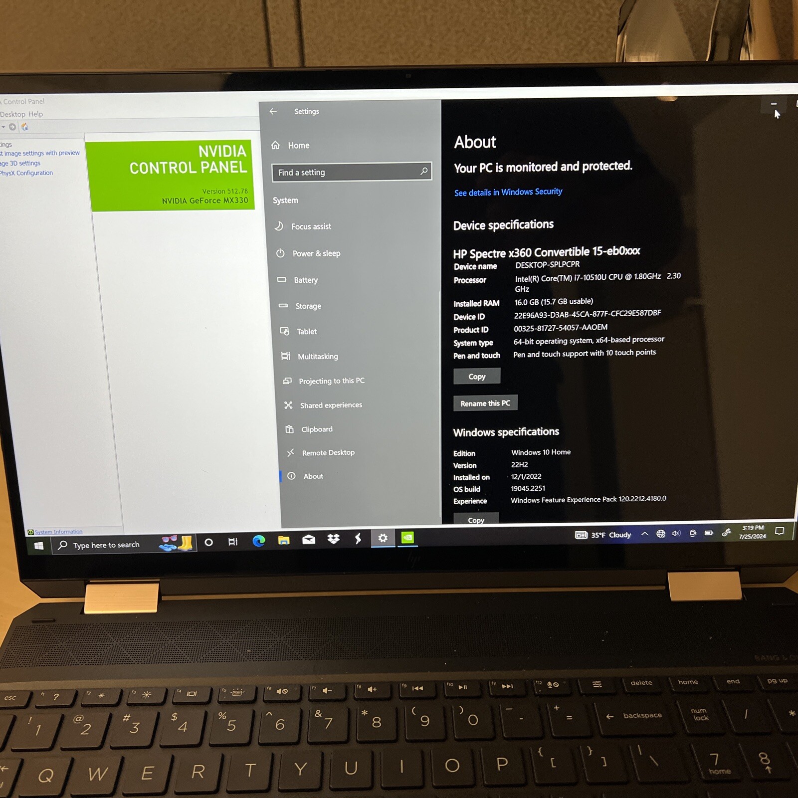 HP Spectre X360 2-in-1 15.6″ (512GB SSD, Intel Core i7 10th Gen, 16GB, NVIDIA)